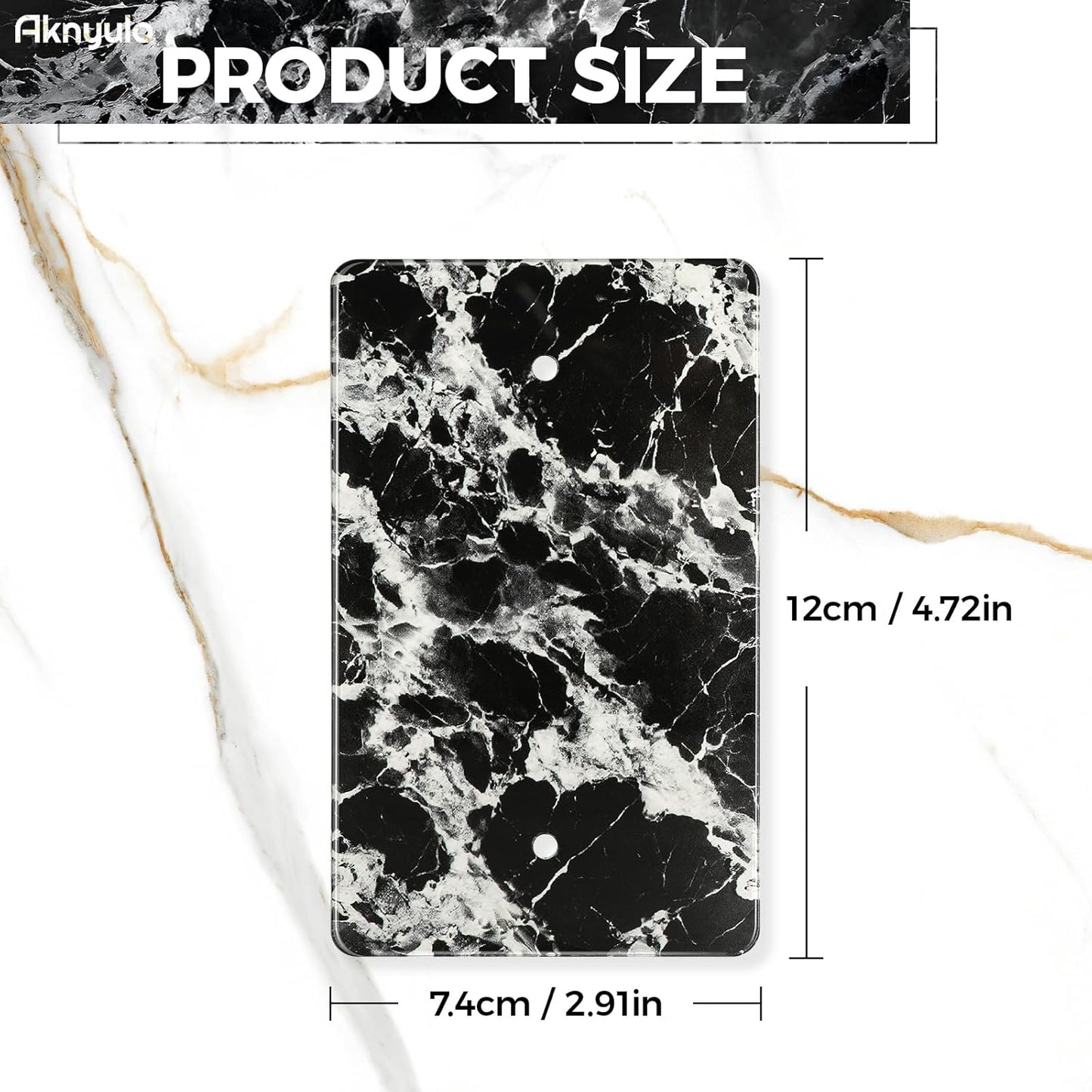 Black White Marble Pattern Acrylic Wall Plates Blank Wall Plate Light Switch Cover Plate Blank Wall Plate Decorative Acrylic Light Switch Cover