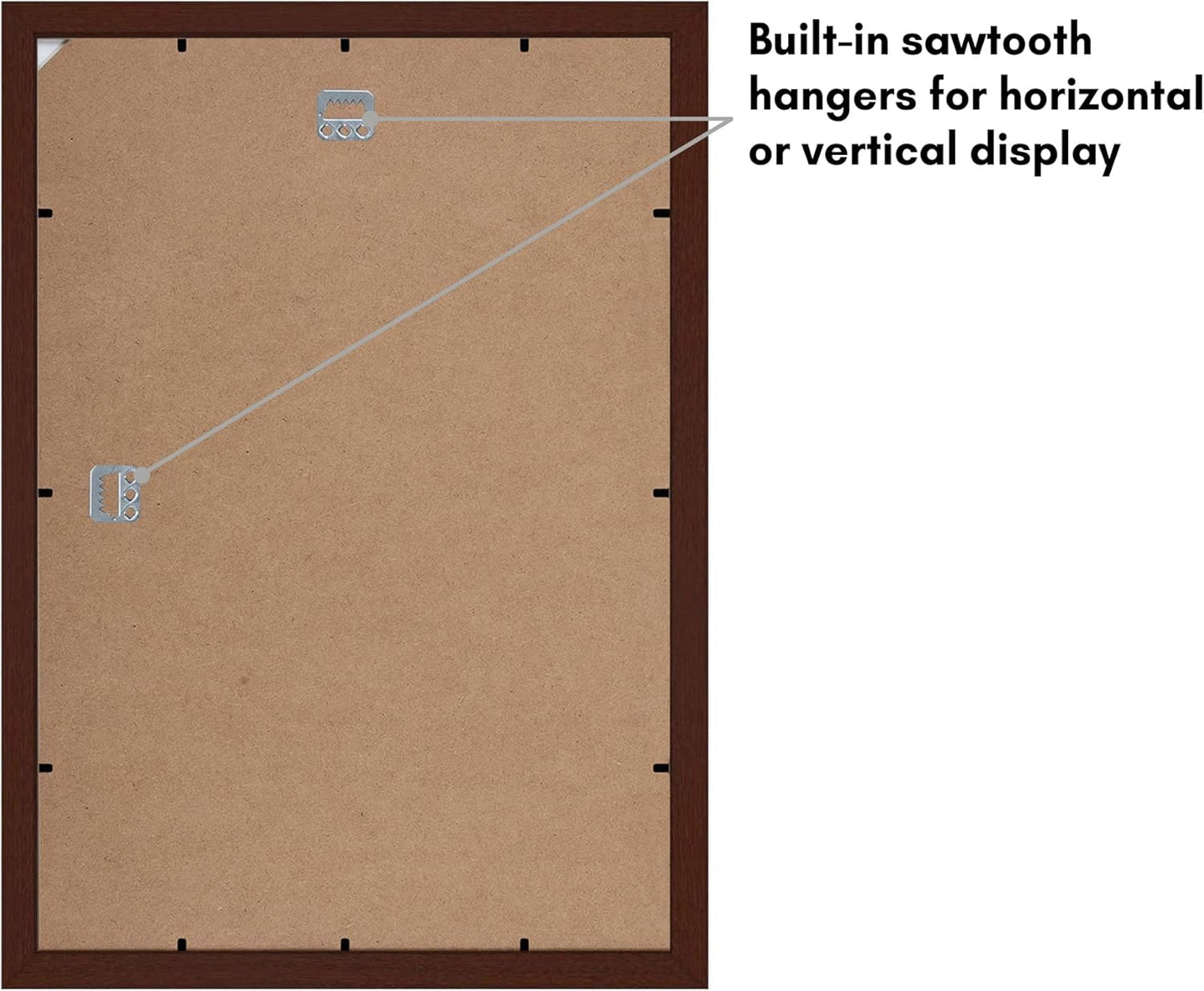 Americanflat 12x18 Poster Frame with Shatter-Resistant Glass - Signature Collection - Gallery-Style Frames Made of Engineered Wood - Photo Frame for Wall Display - Mahogany