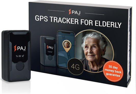 PAJ GPS Easy Finder – Human Tracking Device, GPS Tracker for Kids, Elderly, Seniors, Dementia, Alzheimer, up to 14 Days Battery Life, Real Time GPS Tracker, SOS Emergency Button & Shutdown Alarm