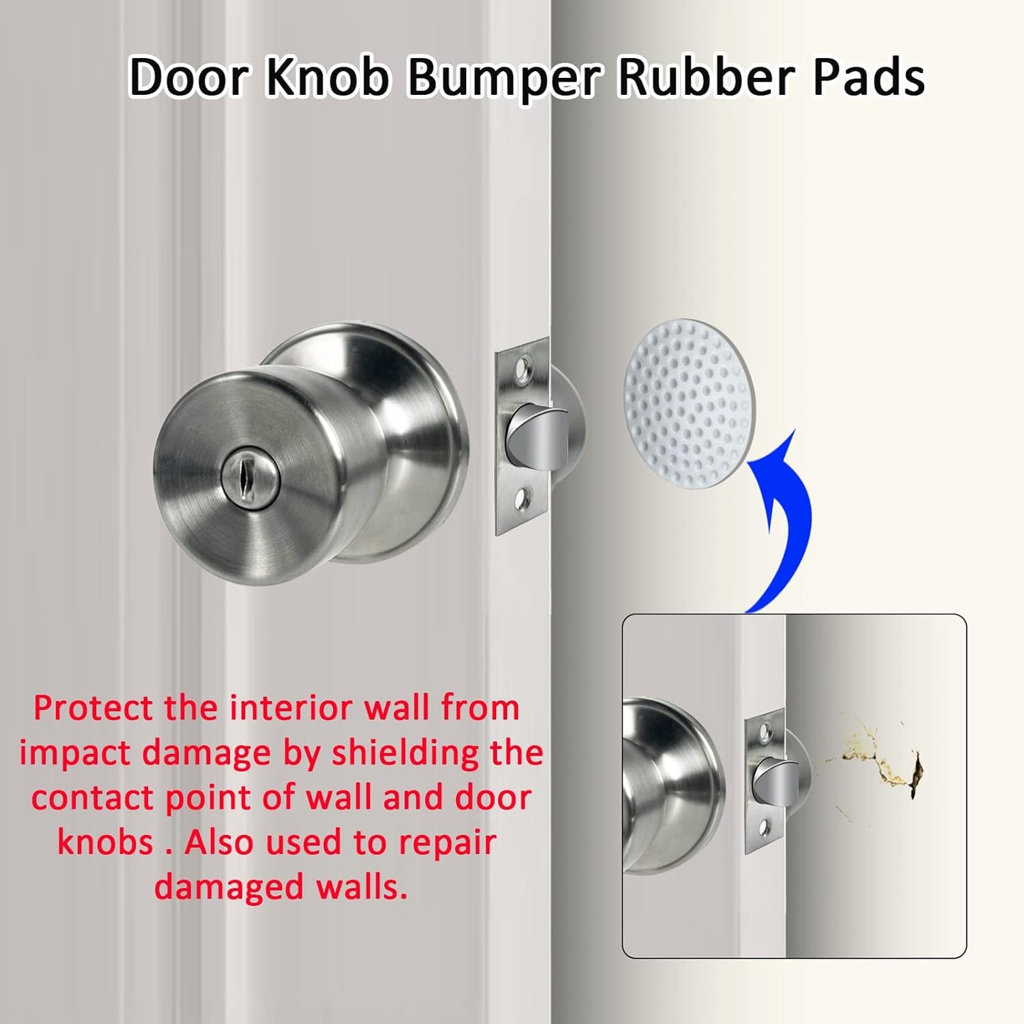 JO.KO Door Knob with Lock and Keyed, Satin Nickel Round Ball Lock Interior/Exterior Door Knob for Bedroom Or Bathroom (Stainless)