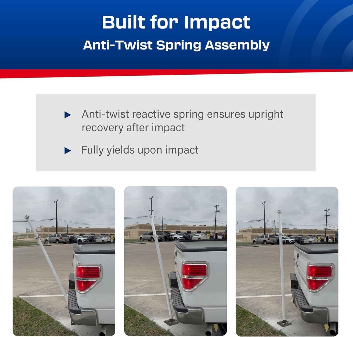 Impact Recovery - Sta-Rite Flexible Sign Post - Sign Holder for Handicap Parking Signs - Made in the USA - 102”