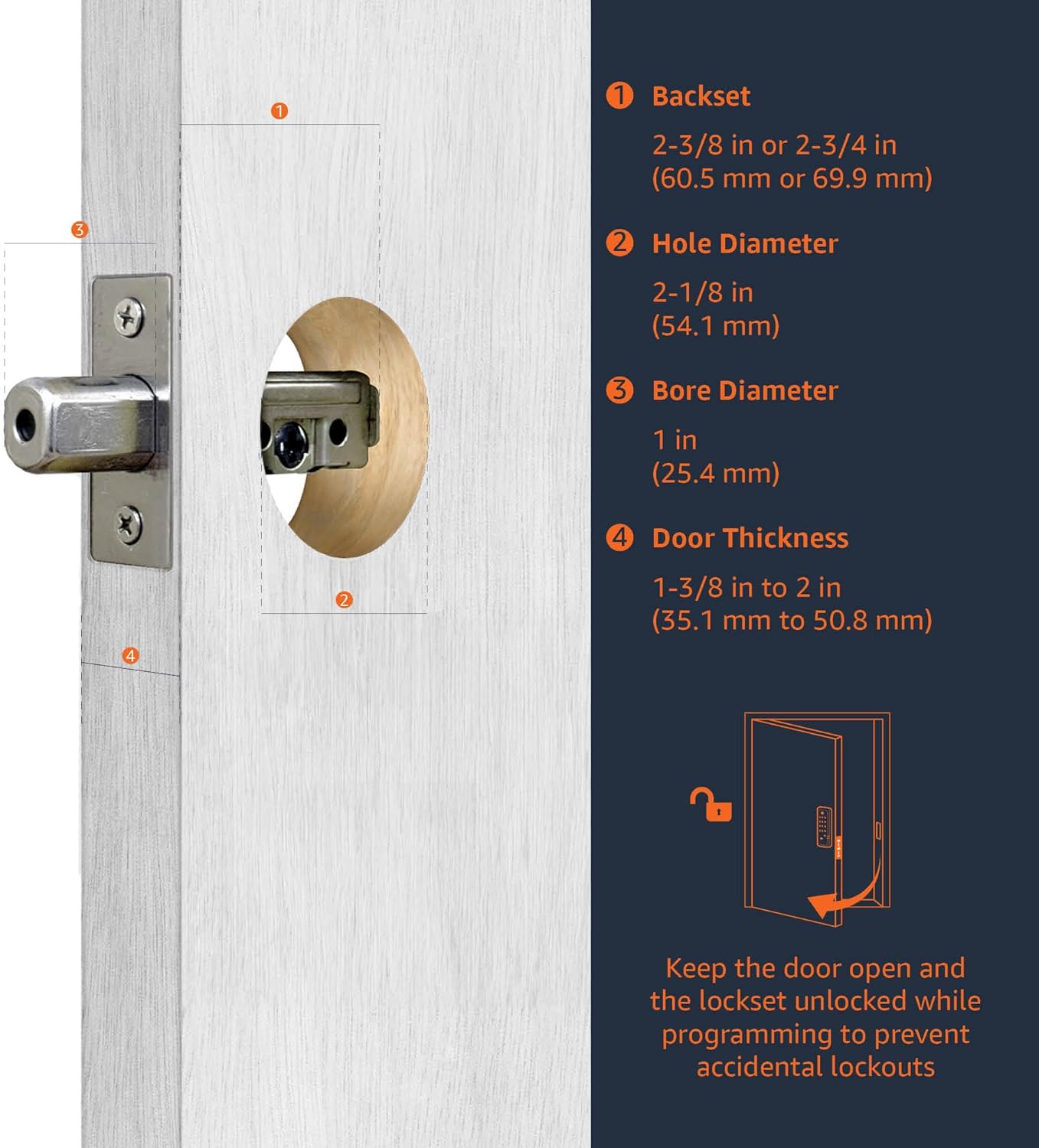 Amazon Basics Traditional Electronic Keypad,Keyless Entry Door Lock Deadbolt with Handle Set, Key Pad Front Door with Knob, Traditional Door Locks for Front Door Handle, Oil Rubbed Bronze, 1-Pack
