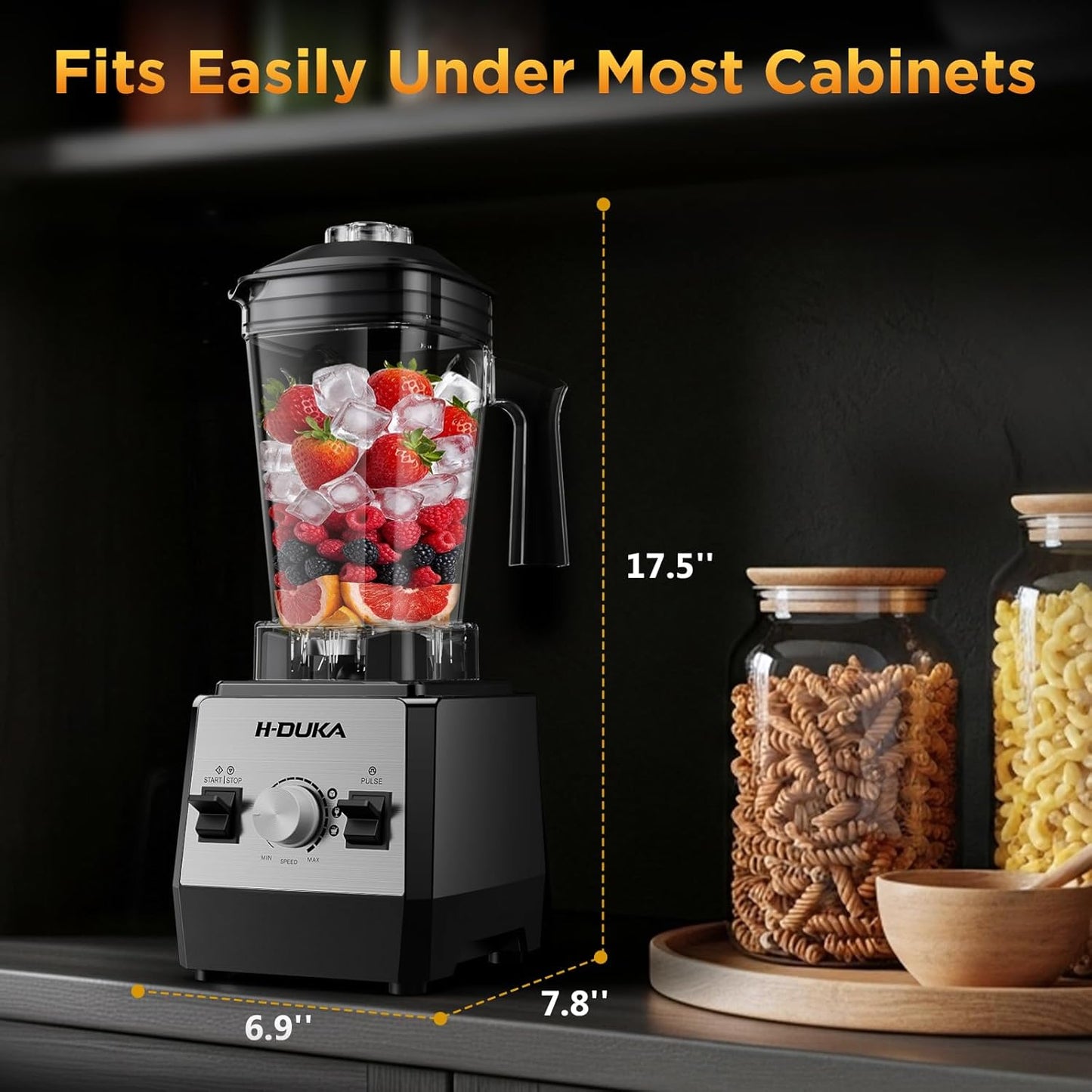 Blender for Smoothies with 64 Oz Capacity, Blenders for Kitchen with BPA-Free Container, Smoothie blender for Ice Crushing, Frozen Drink, Baby Food, Sauces, Dishwasher Safe