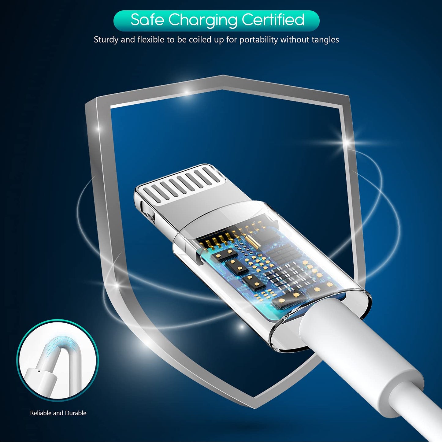 3Pack 10FT Long iPhone Charger,[Apple MFi Certified] Cube Phone Charging Transfer Cord 10Foot Lightning Cable USB Plug Wall Charger Block Travel Adapter for iPhone 14/13/12/11/SE 2022/8/7/XS/XR/X/iPad