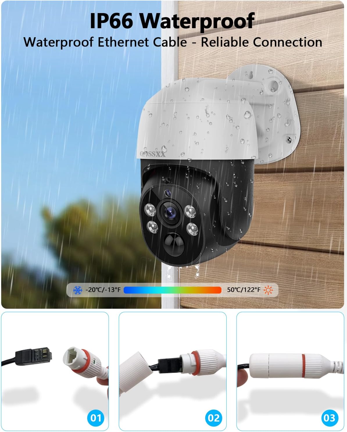 All-in-One 4K PT PoE Outdoor Wired Security Camera System Home Wired Cameras Video Surveillance