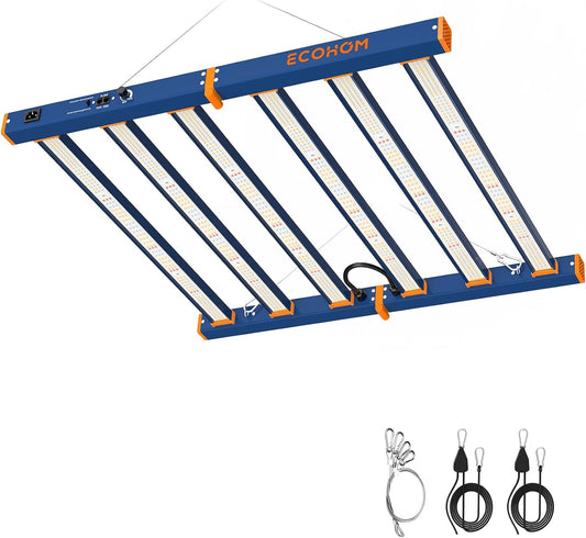 LED Grow Light, 500W Grow Lights for Indoor Plants, Full Spectrum Growing Light Plant Foldable & Hanging Growing Lamps, Daisy Chain Dimmable Grow Lamp, Commercial for 4x4ft Coverage in Grow Tent