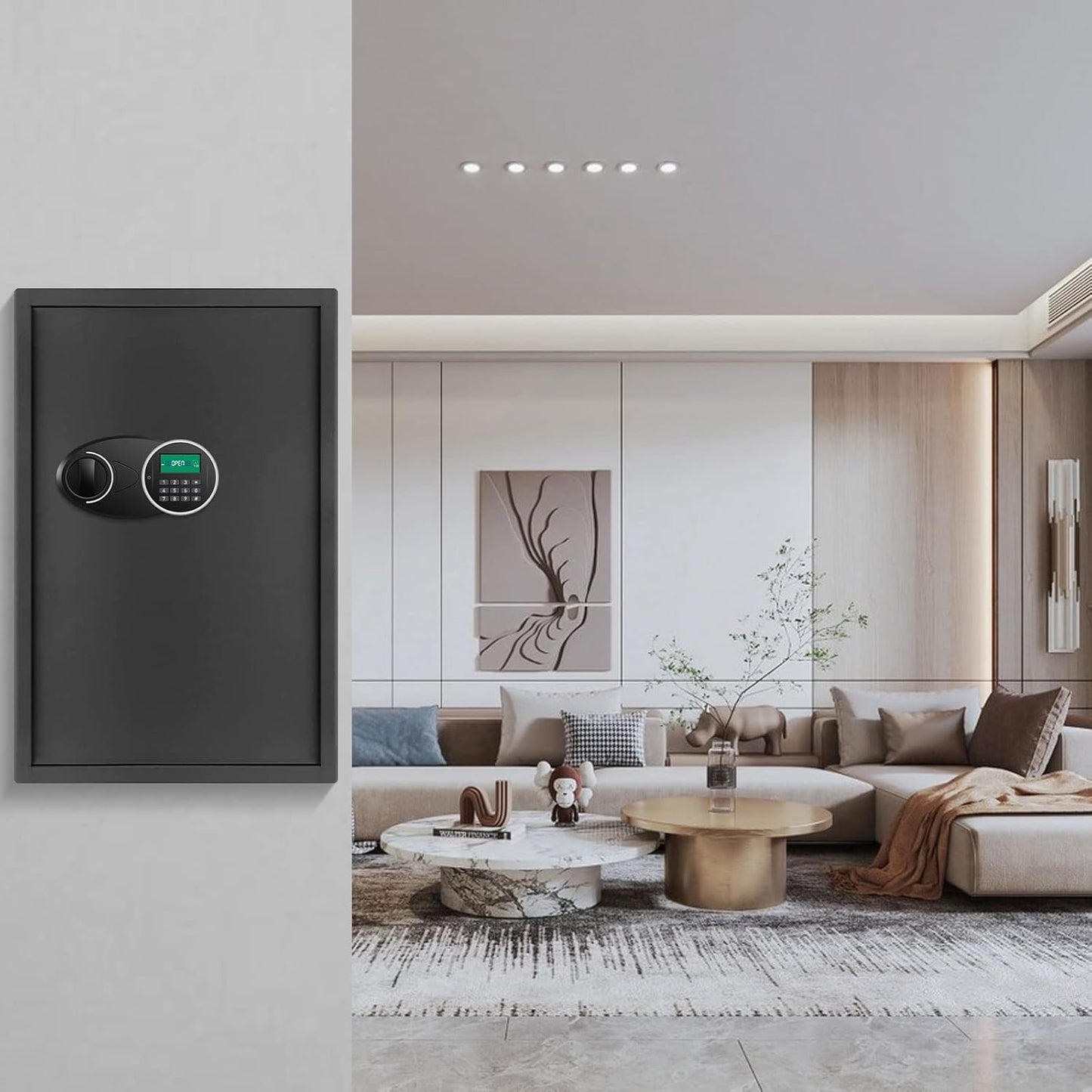 160 Position Large Key Box Wall Mount, Key Lock Box with Programmable Keypad, Spare Keys and Key Tags, All Steel Key Cabinet for Offices Cars Hotels Dorms