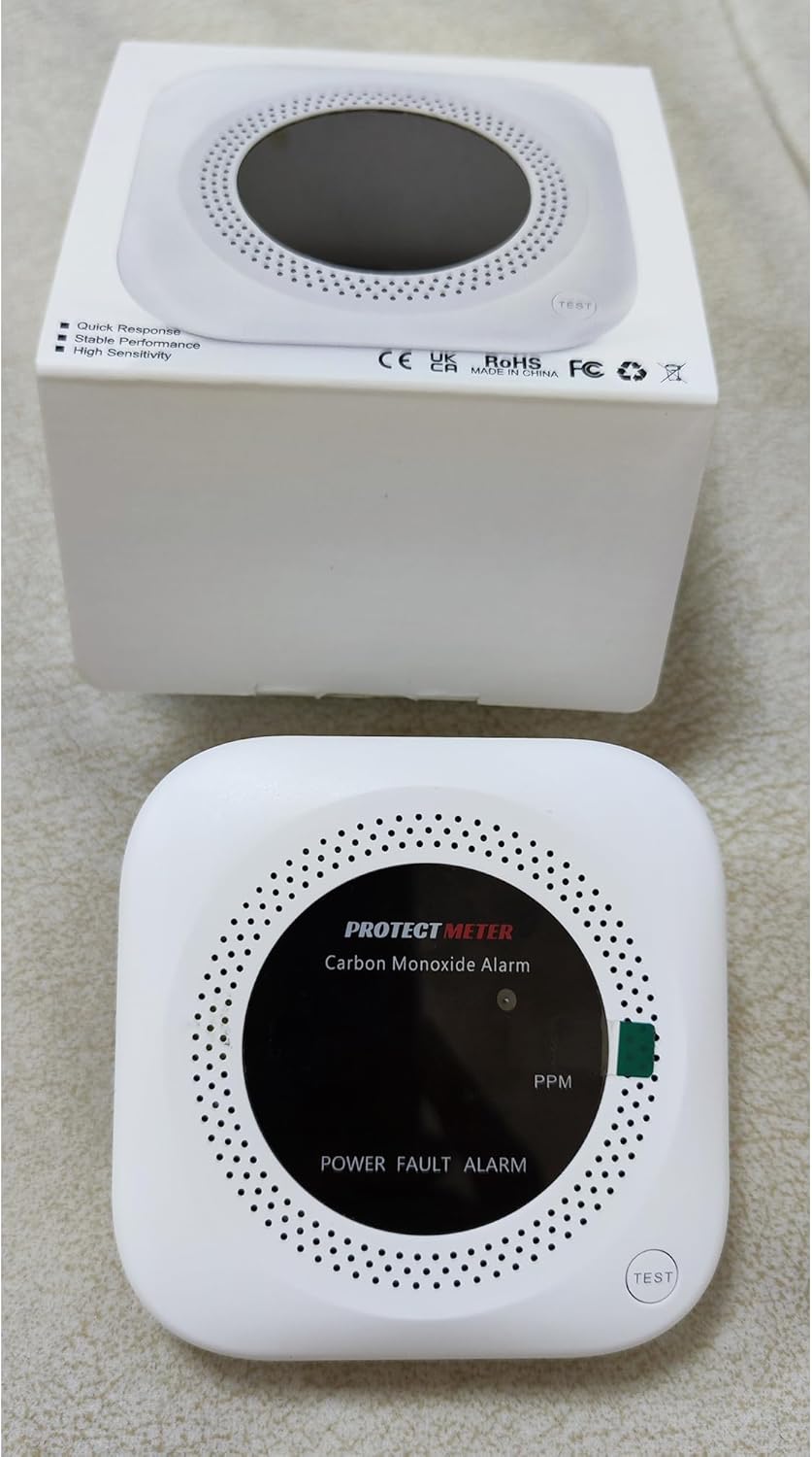Carbon Monoxide Detectors, CO Detector Plug in Wall 100-220V AC Power Operated, Portable Carbon Monoxide Detector for Home/Hotel/RV with AC Power, Digital LCD