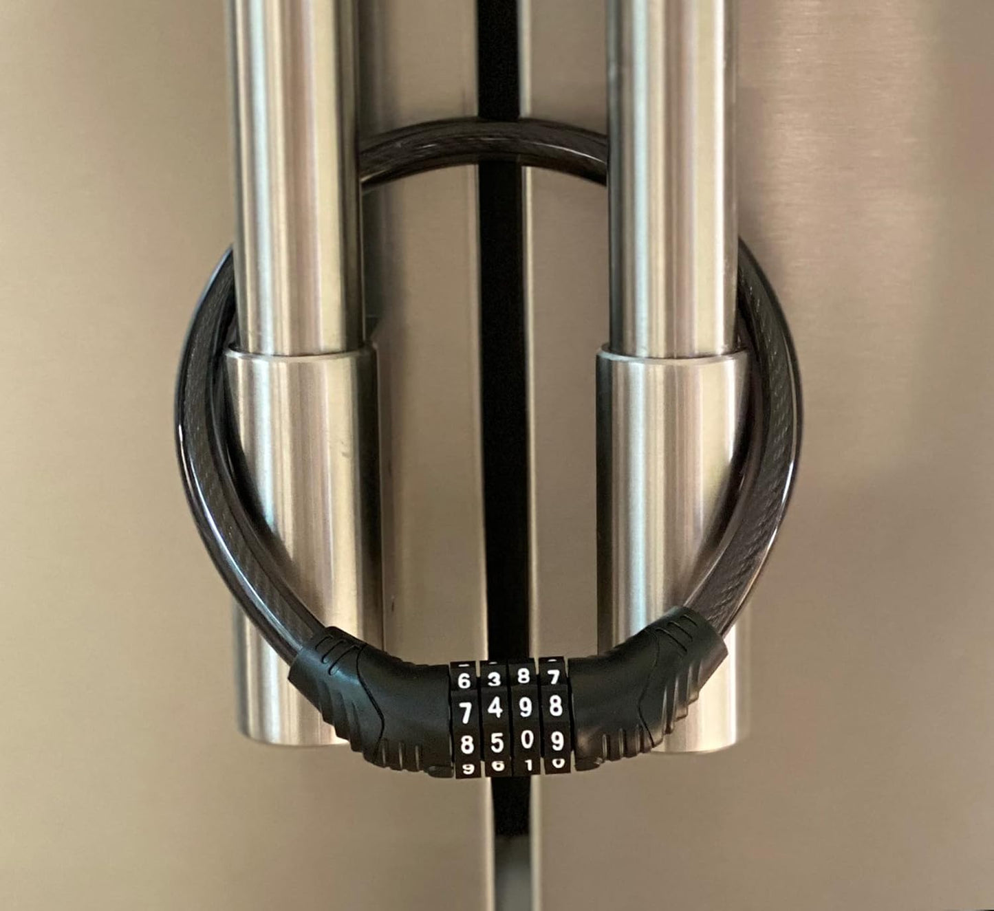 Urban August Refrigerator Lock for Kids & Adults, 4-Digit Code Fridge Lock for French-Door Refrigerators, & Versatile Cabinet (One)