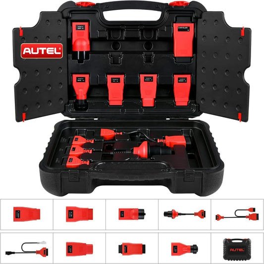 Autel MaxiSys MSOBD2KIT Non-OBDII Adapter Kit, 9PCS OBD Diagnostics Connectors w/Rugged Blow-Molded Carrying Case, Support All Autel Scanners MSUltra MS919 MS909 Elite II MS906 Pro MK808S MX900 MK900