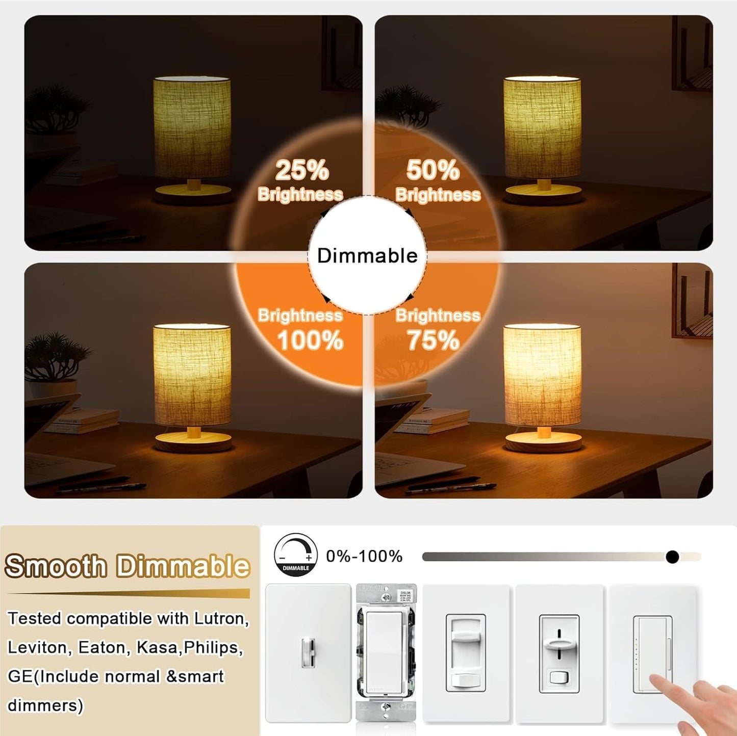 5 Inch Edison Bulb, 2700K Soft White E26 Led Bulb 6W Dimmable, 800LM T10/T9 Clear Glass Tubular Light Bulbs, AC 120V Equal 80 Watt Bulbs for Chandelier Pendant Wall Light - 4Pack