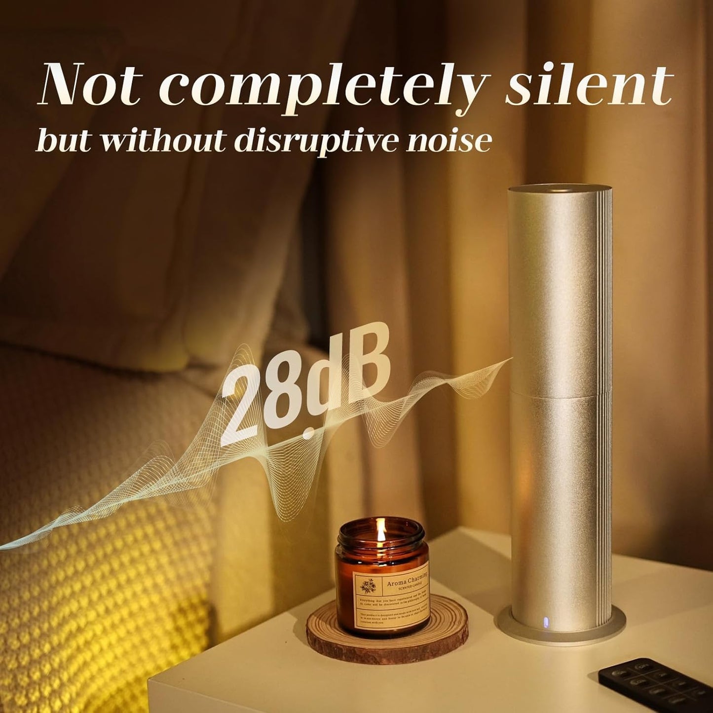 Waterless Essential Oil Diffuser for Home and Commercial Use up to 2000 sq ft, Scent Diffuser for Large Room, Bluetooth Hotel Collection Diffuser with App and Remote Control for Office, 100ml, Silver