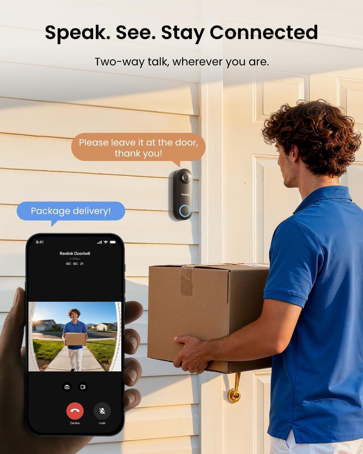 REOLINK Doorbell PoE with 256GB microSD Card Bundle, 2K PoE Doorbell Camera with Chime, Local Storage, No Monthly Fees