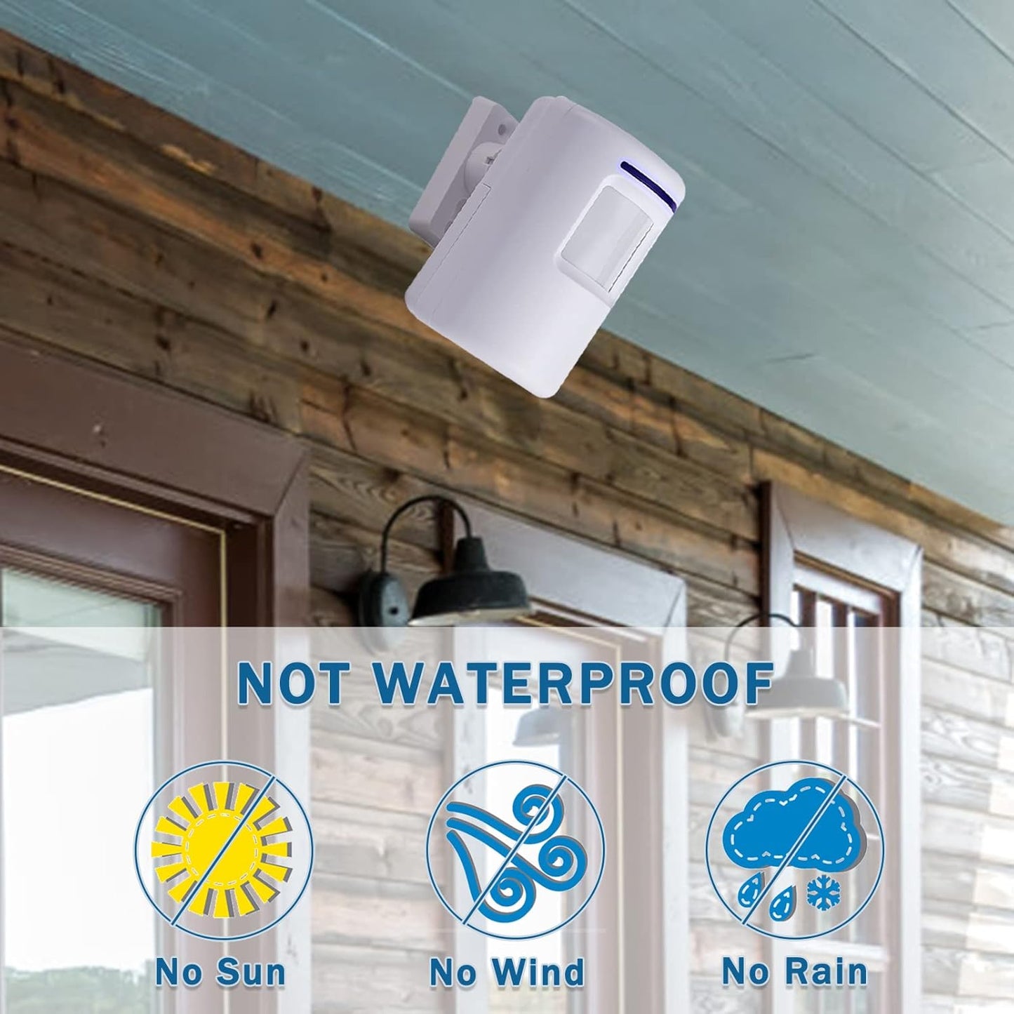 Motion Sensor Alarm - Seanme Wireless Driveway Alarm 100m Long Distance Signal Transmission, Home Security Alarm System Motion Sensor Doorbell with 38 Chime Tunes, 4 Volume Levels