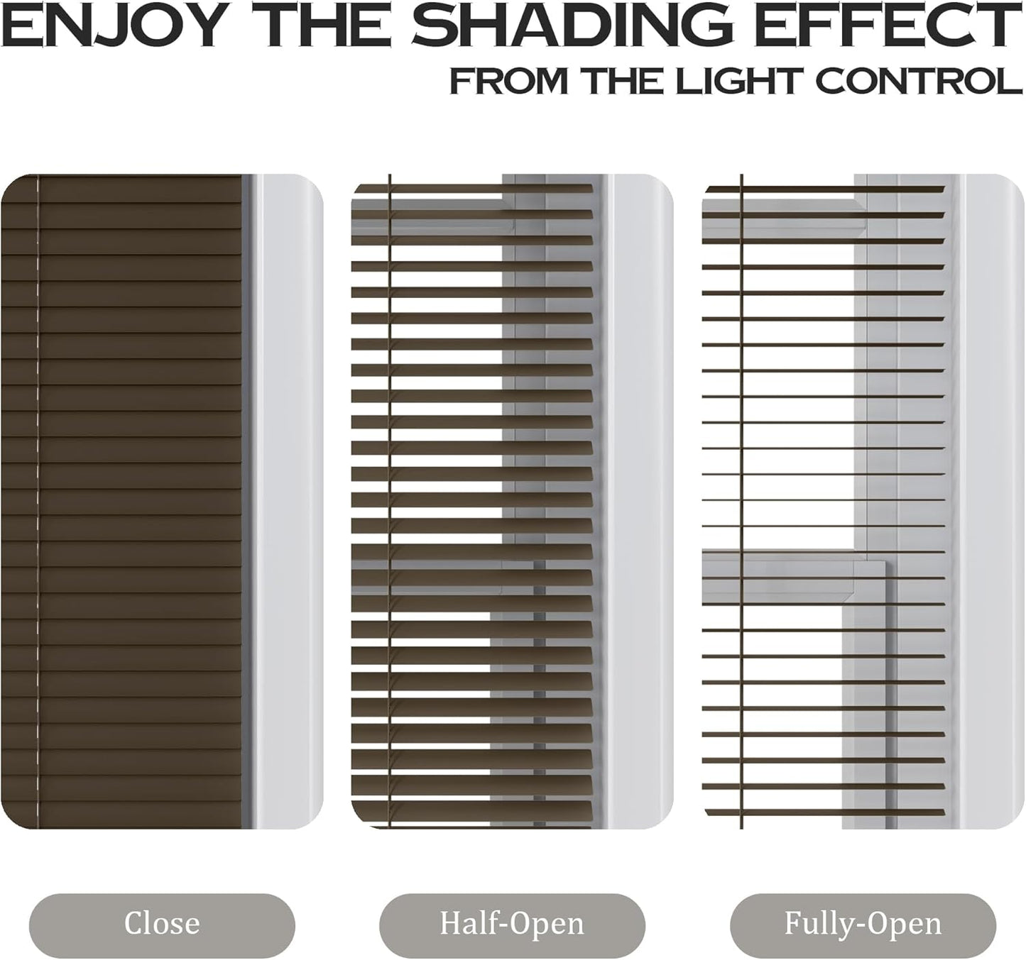 Motorized Cordless Aluminum Blinds with Remote, Automatic Room Darkening Horizontal Blinds for Indoor Windows, Light Adjustment Waterproof Blinds, Customized for Home Office, Brown