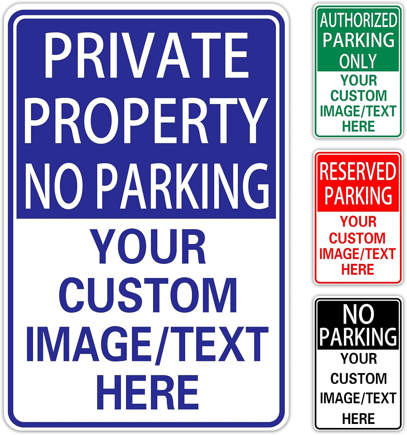 Private Property Sign No Parking Signs Custom Signs for Parking Lots Business and Schools Outdoor Use Aluminum Metal Decor 12x8 Inches