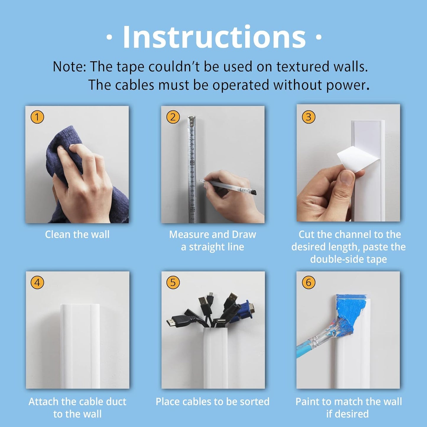 ZhiYo TV Cord Cover for Wall, 31.5 inch Cable Concealer, Cord Hider for Wall Mounted TV, Paintable Wall Cable Cover to Hide Wires, Grey Cable Raceway Kit, 2X L15.8in W1.5in H0.75in