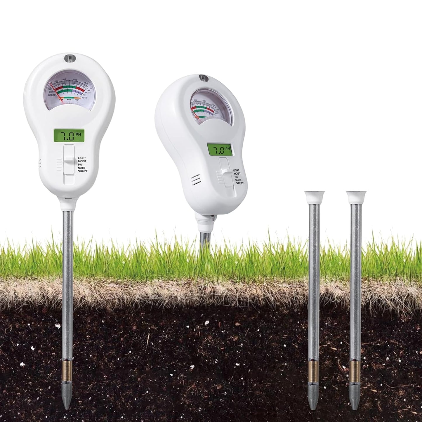 Soil Moisture Meter, Plant Water Monitor, Hygrometer Sensor for Gardening, Farming, Indoor and Outdoor Plants (Basic Style + Two prode)