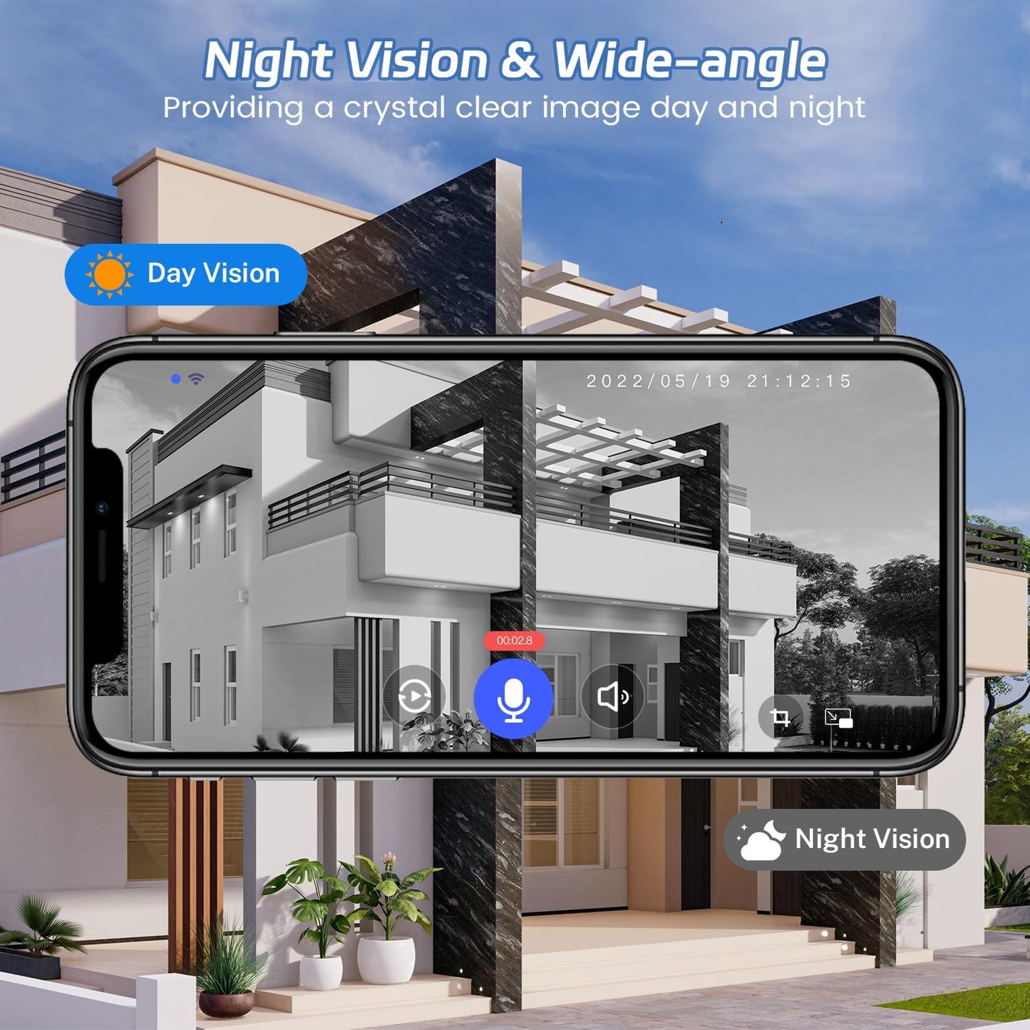 1080P Wireless Video Doorbell Camera, Night Vision, Cloud Storage (Sold Separately), 2.4GHz Wi-Fi Only, Smart AI Human Detection, Real-Time Alert, 2-Way Audio, Battery Powered