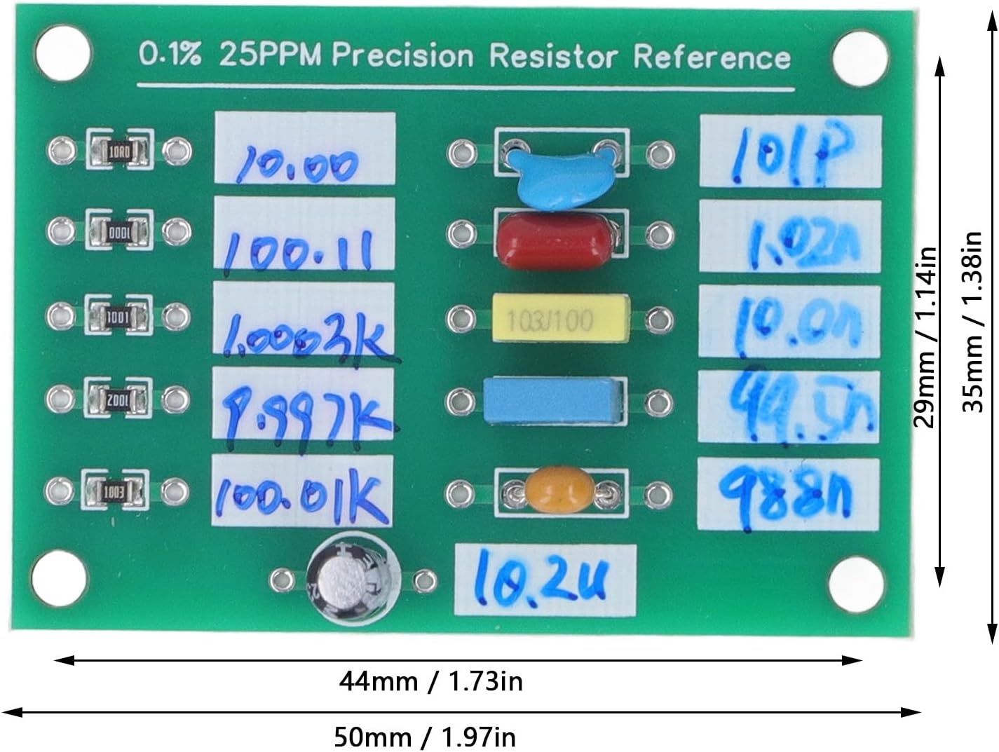 Reference Plate Replaccement 0.1% 25PPM Capacitance Board for Ad584 LM399 Automated Test Systems