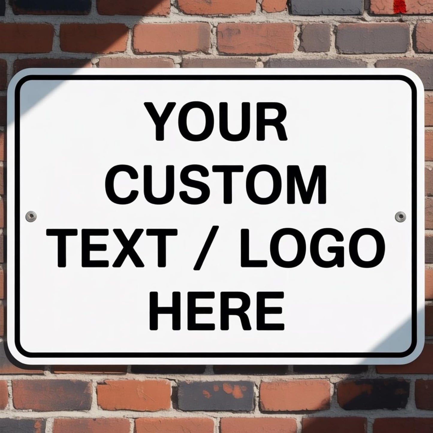 Custom Metal Signs for Business Outdoor, 10x7 Inches Reflective Option, Single/Double-Sided, Personalized Aluminum Signs, Rust-Free