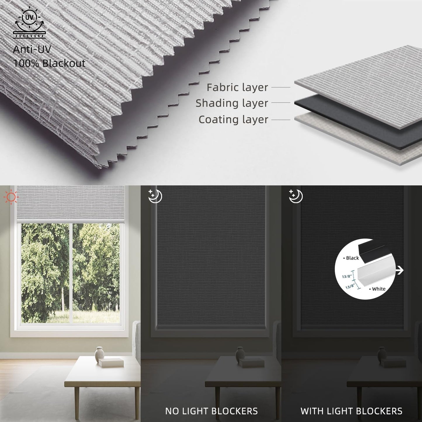 SmartWings Motorized 100% Blackout Shades Blinds, Custom Size, Cordless Window Shades with Rechargeable Battery, Works with Matter/Apple HomeKit, Alexa, Thread/Zigbee, Remote Optional, Safar Smoke