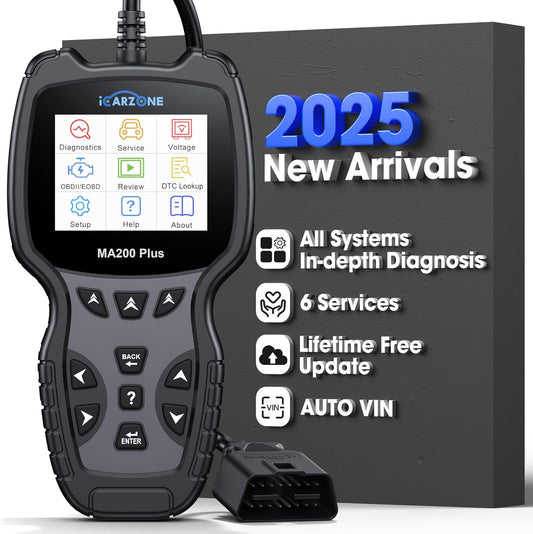 All Systems OBD2 Scanner, MA200 Plus Car Code Reader for 10000+ Car Models, with 6 Services Full OBD2 Live Data Battery Test Diagnostic Scan Tools Lifetime Free Upgrade