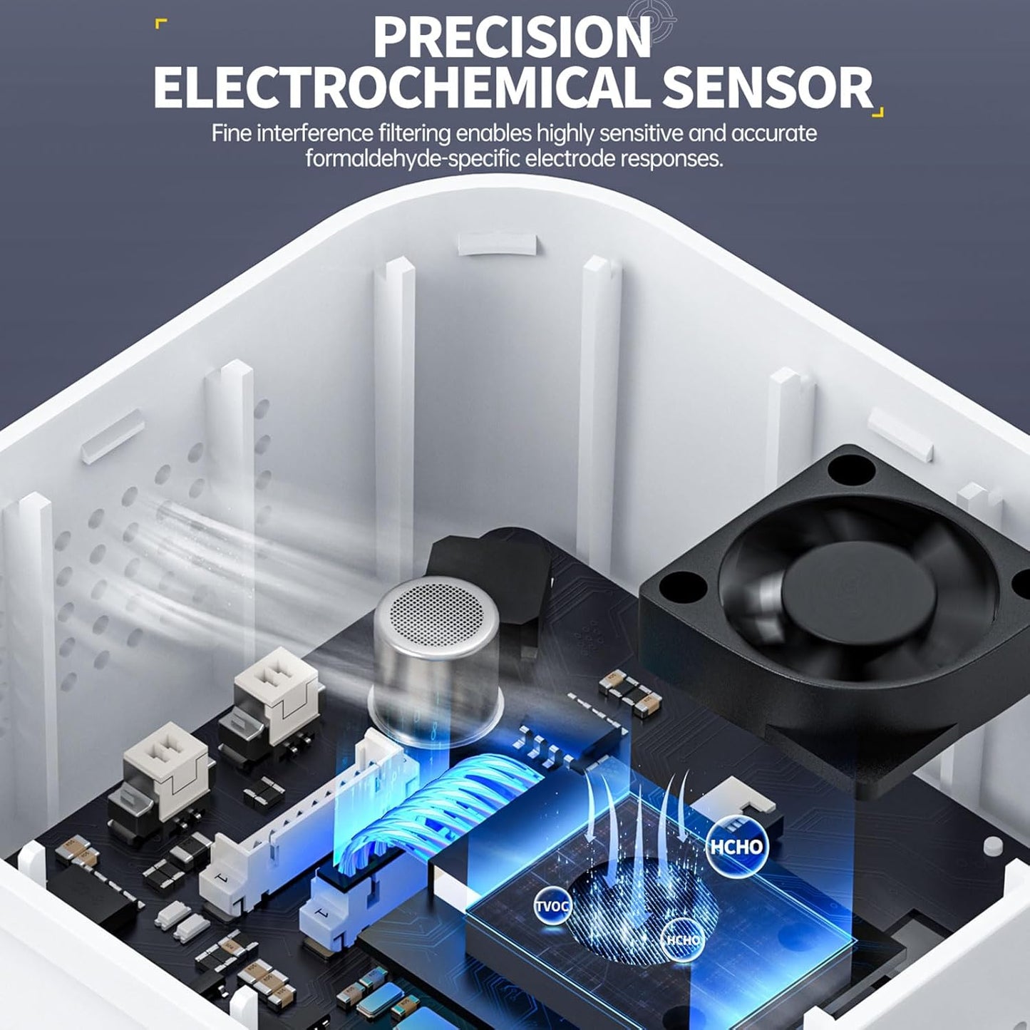 Air Analyzers Formaldehyde Detector for HCHO TVOC Display with Alarm Systems Historical Data Trackings HCHO TVOC Meter with Data Logging