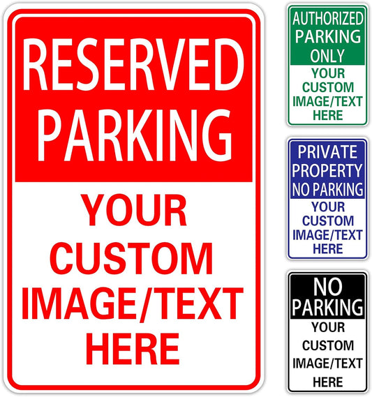 Reserved Parking Sign Custom Parking Sign for Parking Lots Business and Schools Outdoor Use Aluminum Metal Decor 12x17 Inches