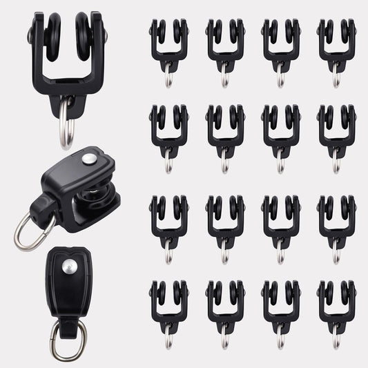 Bendable Ceiling Curtain Track Black Pulley 20pcs