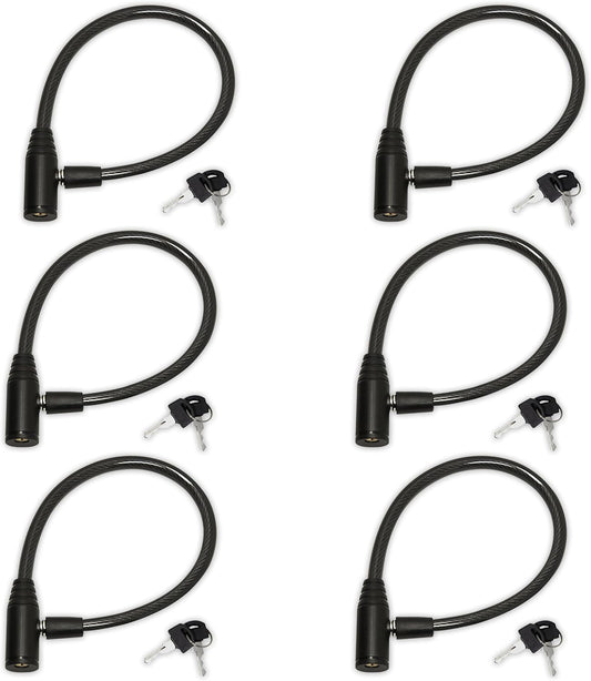 Urban August Child-Proof Refrigerator Lock for Kids & Adults - Lock for French Door Fridge and Cabinet (Regular, Black, 6 Pack Keyed Alike)