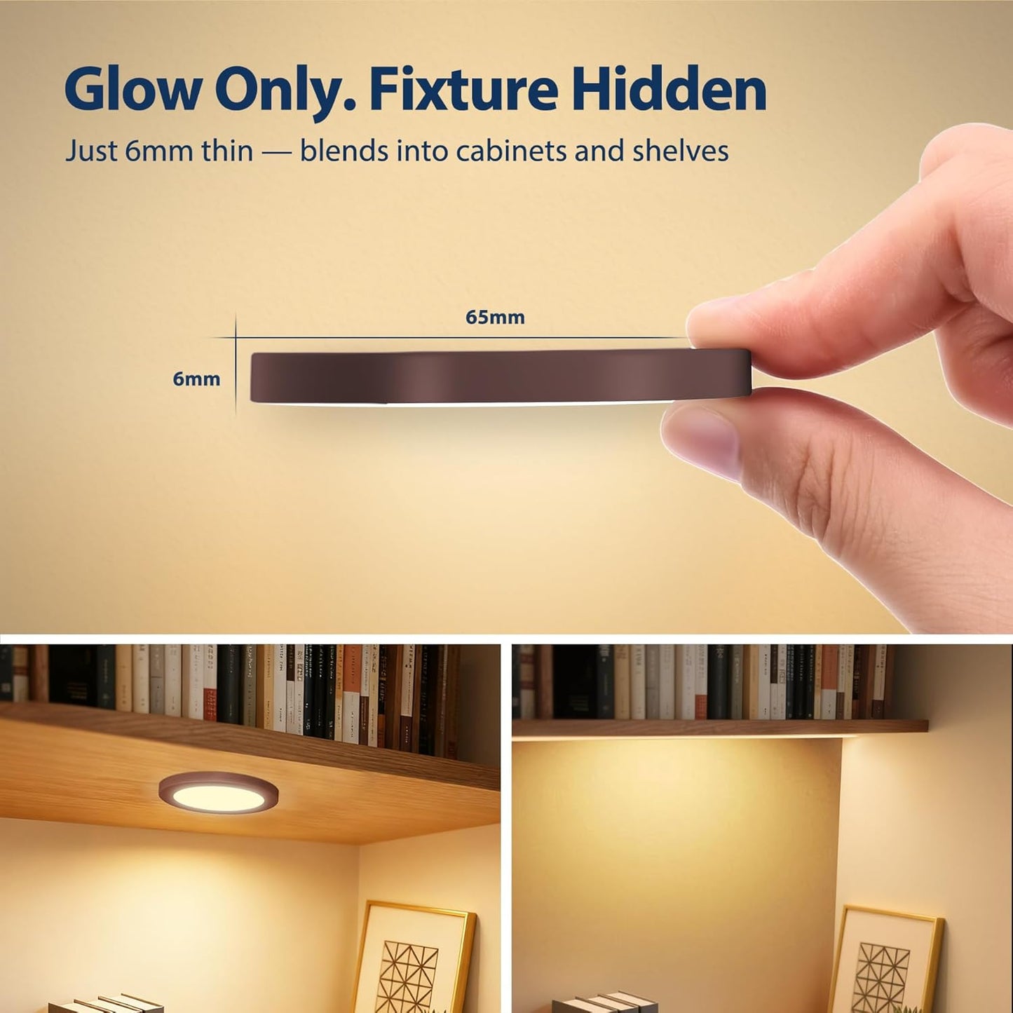 V4light LED Puck Lights, Smart Under Cabinet Lighting with Remote Control, Color Temperature Adjustable, Works with Alexa & Google Home, Plug-in Lights for Kitchen, Counter, Closet, Shelf (8 Pack)
