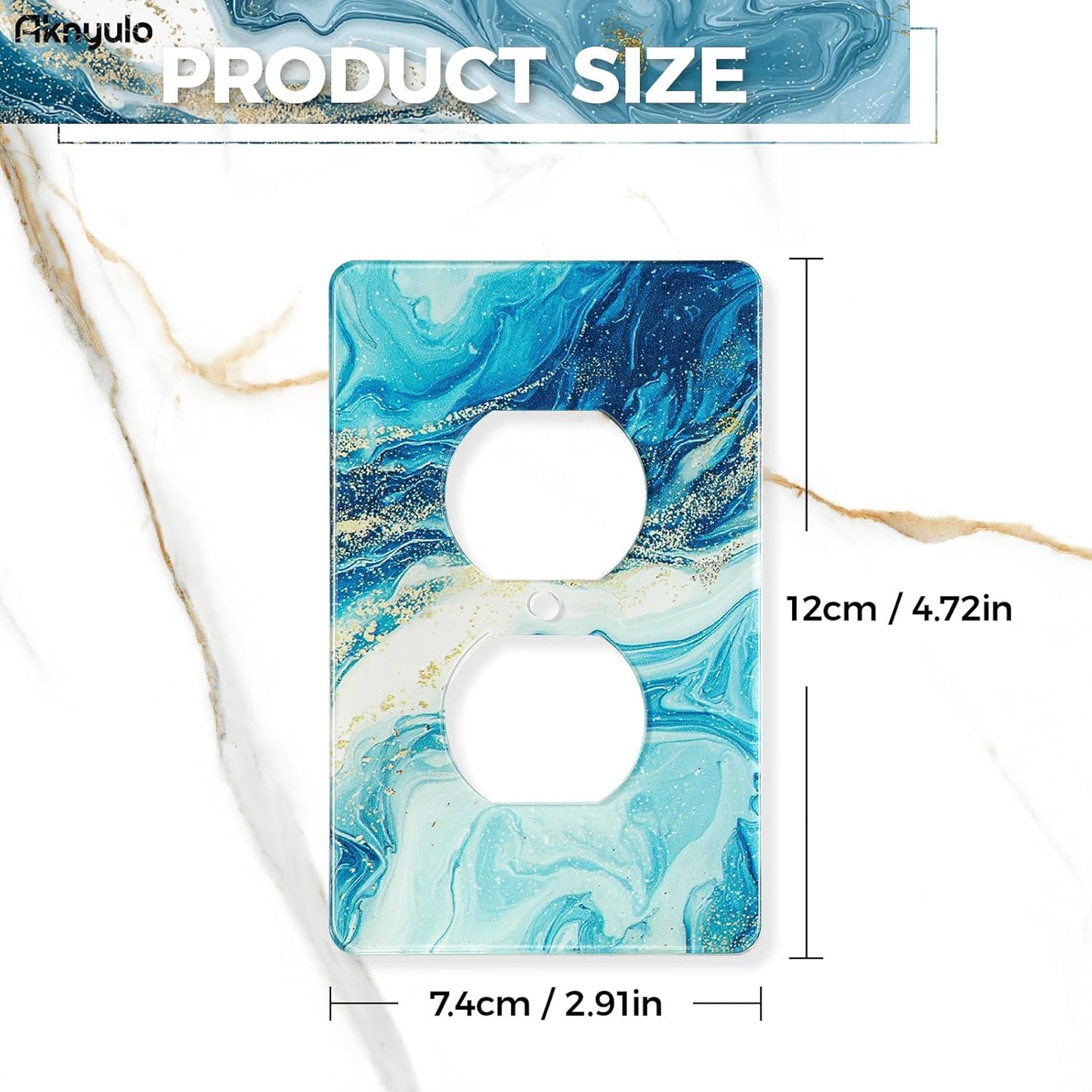 Elegant Marble Bedroom Acrylic Outlet Covers Durable Light Switch Plates Acrylic Wall Plate Decorative Wall Outlet Cover Wall Plates For Electrical Outlets