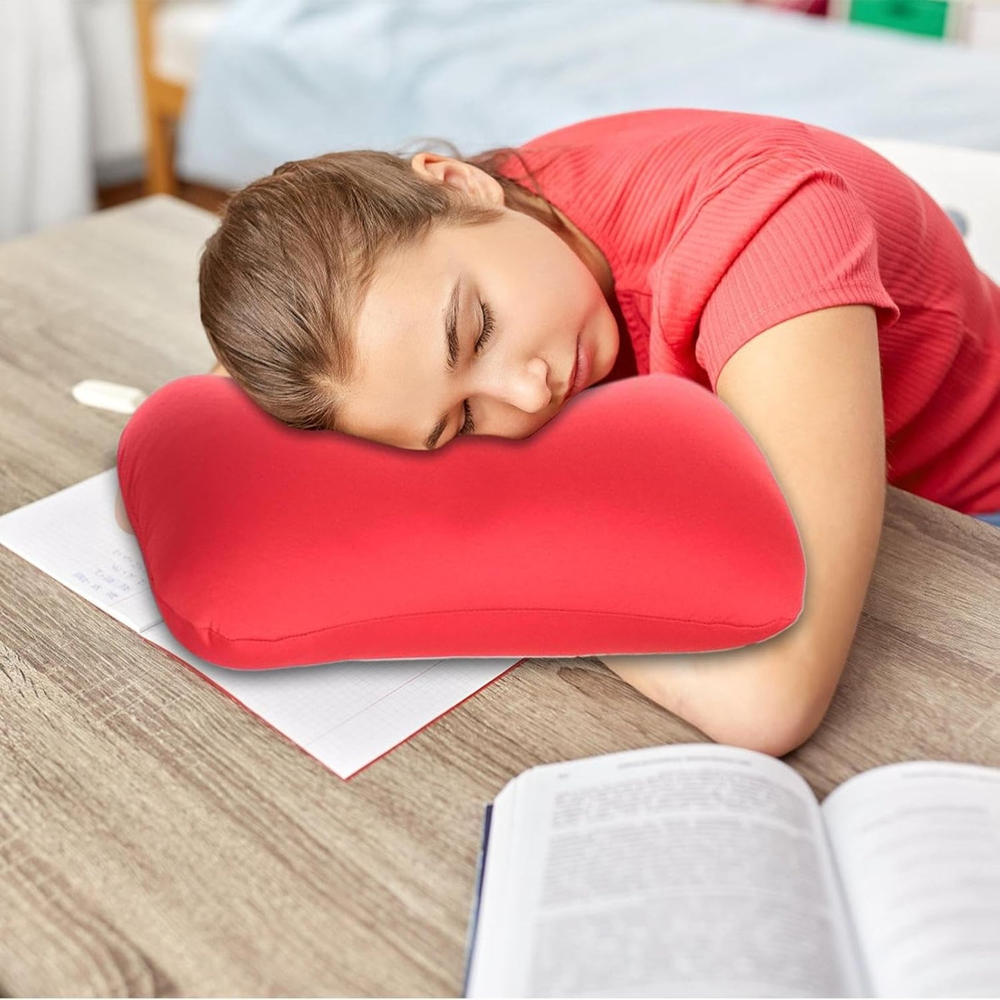 Microbead Bolster Tube Pillow - Travel Comfort Cushion | Cylindrical Neck Roll Support | Soft Bean Bag Body for Airplane Car Recliner Sleeping, Ergonomic Lumbar Aid, Home Rest Gift