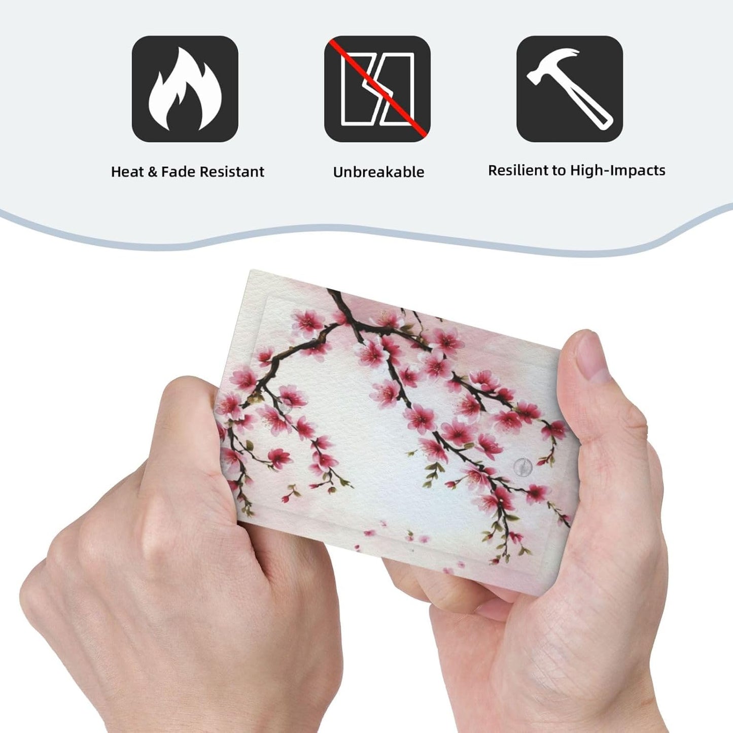 Branch with Pink Flowers Light Switch Covers No Device Wall Plate 1 Gang Decorative Blank Switchplate Electrical Faceplate for Country Living Bedroom Decor