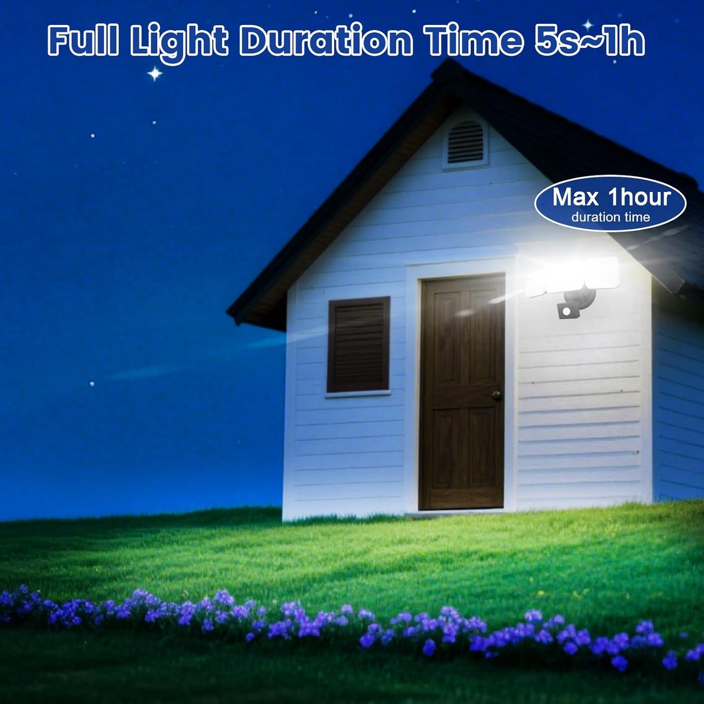 EMANER Smart Security Light Motion Sensor, Compatible with Alexa/Google Home, Adjustable Color Temperature, App Controlled WiFi Flood Light 2800LM Dimmable for Garage Driveway Porch (Black, 1-Pack)