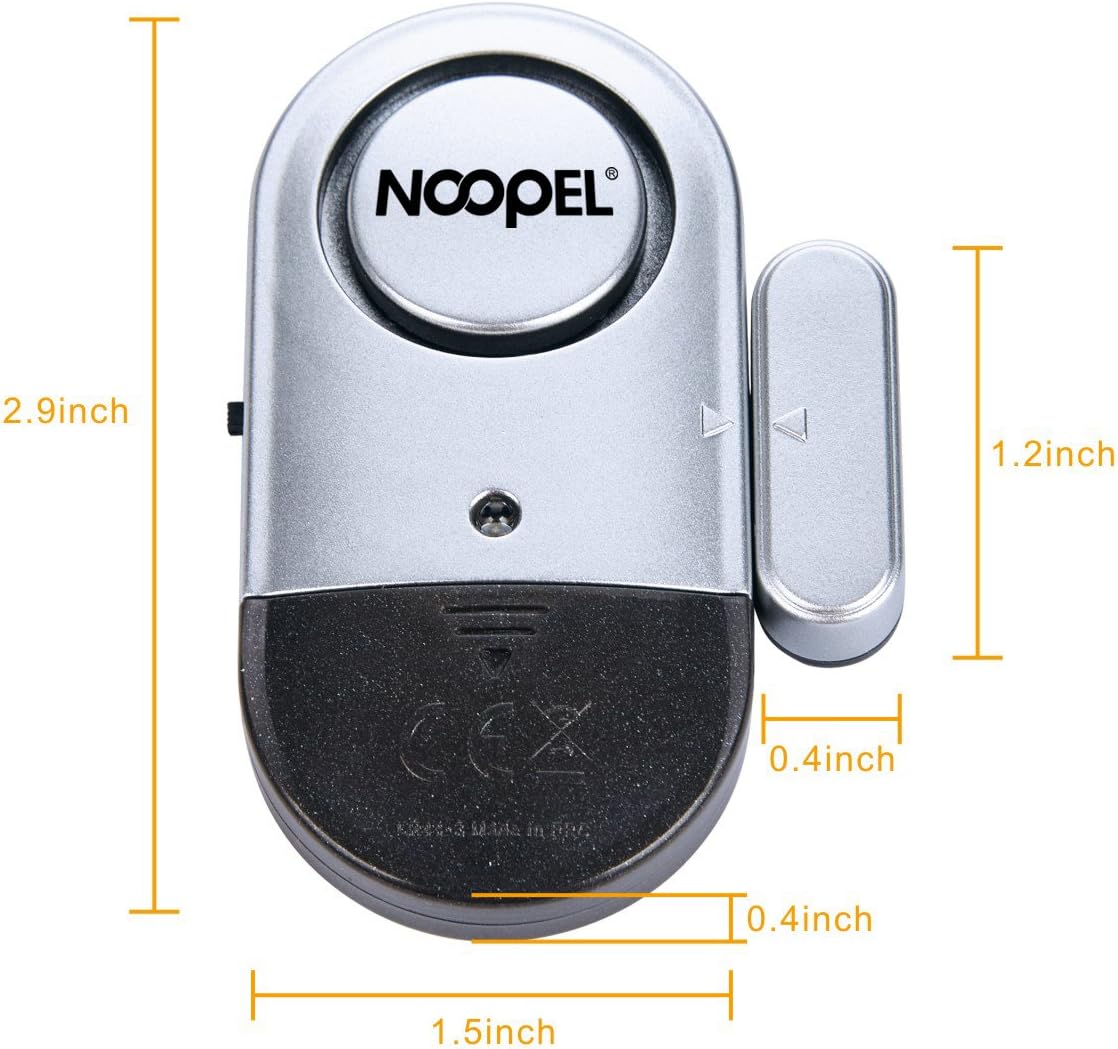 Door Alarms for Kids Safety, 6 Pack 120dB Pool Alarm Sensor for Doors and Windows, Window Alarms for Home Security, Burglar Intruder Entry Alert for Toddlers Personal Security