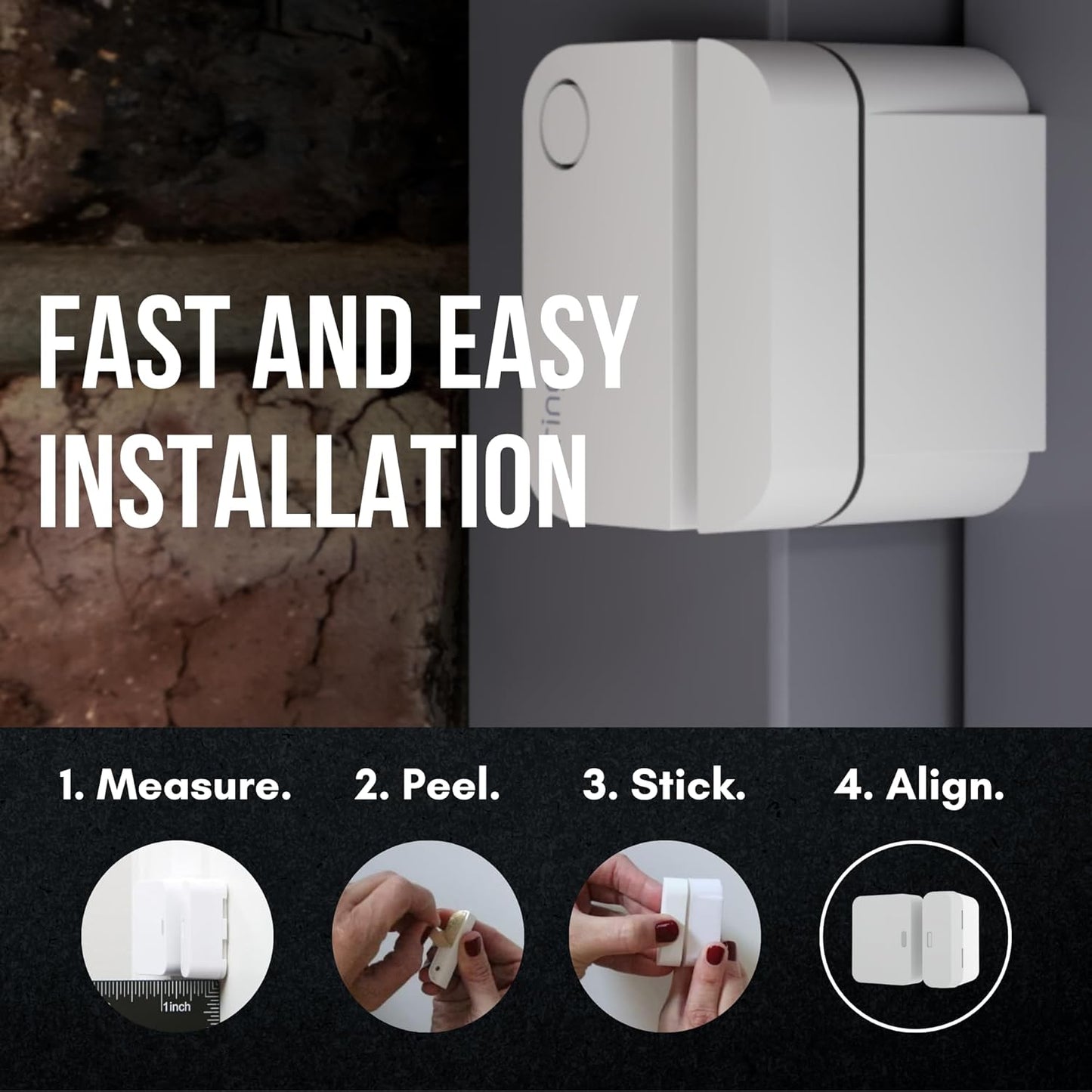 Ring Alarm Magnet Riser | 5 Pack Set with 3M Adhesive - Easy Mount to Any Doorway, Window, and Entryway | Ring Sensor/Magnet Not Included (1 inch)