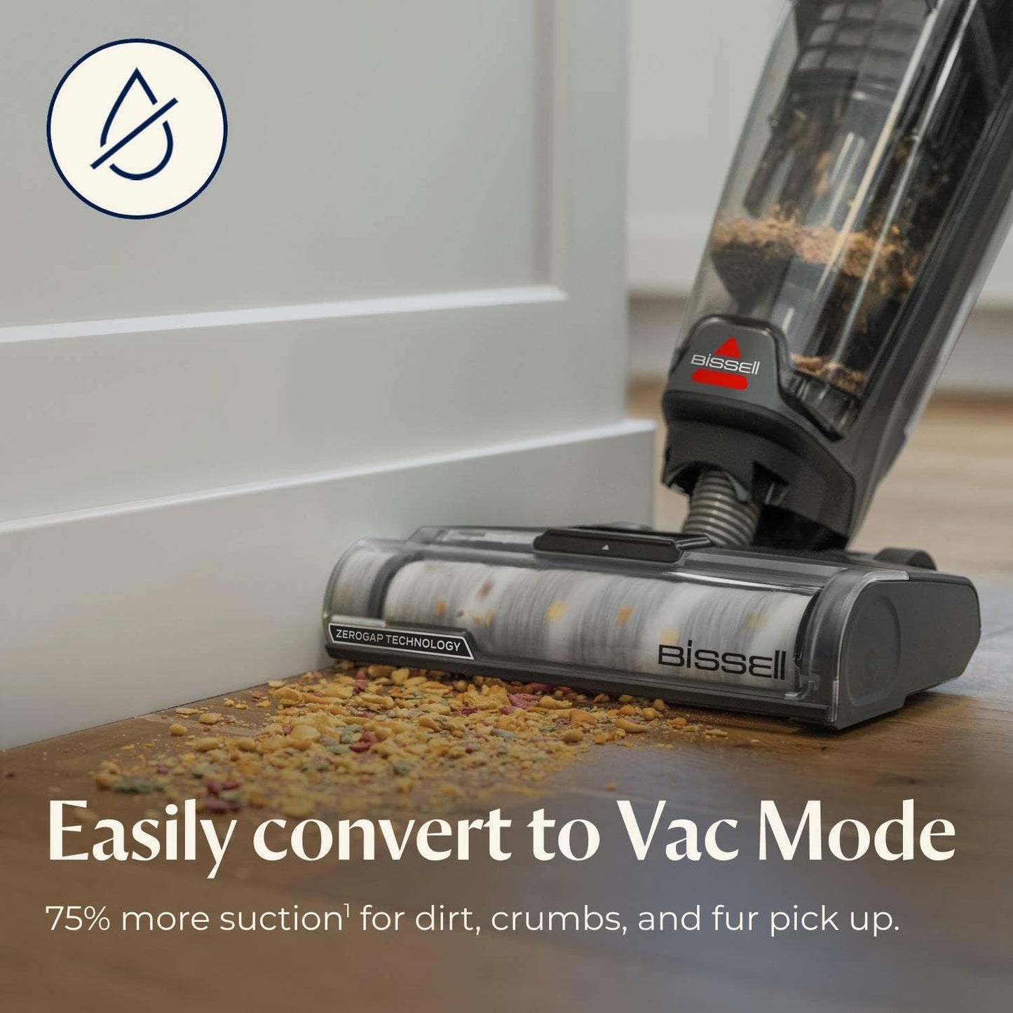 Bissell® CrossWave® OmniForce™ Edge Cordless Multi-Surface Hard Floor Cleaner Wet Dry Vacuum with Zero-Gap Edge Technology, 3930F