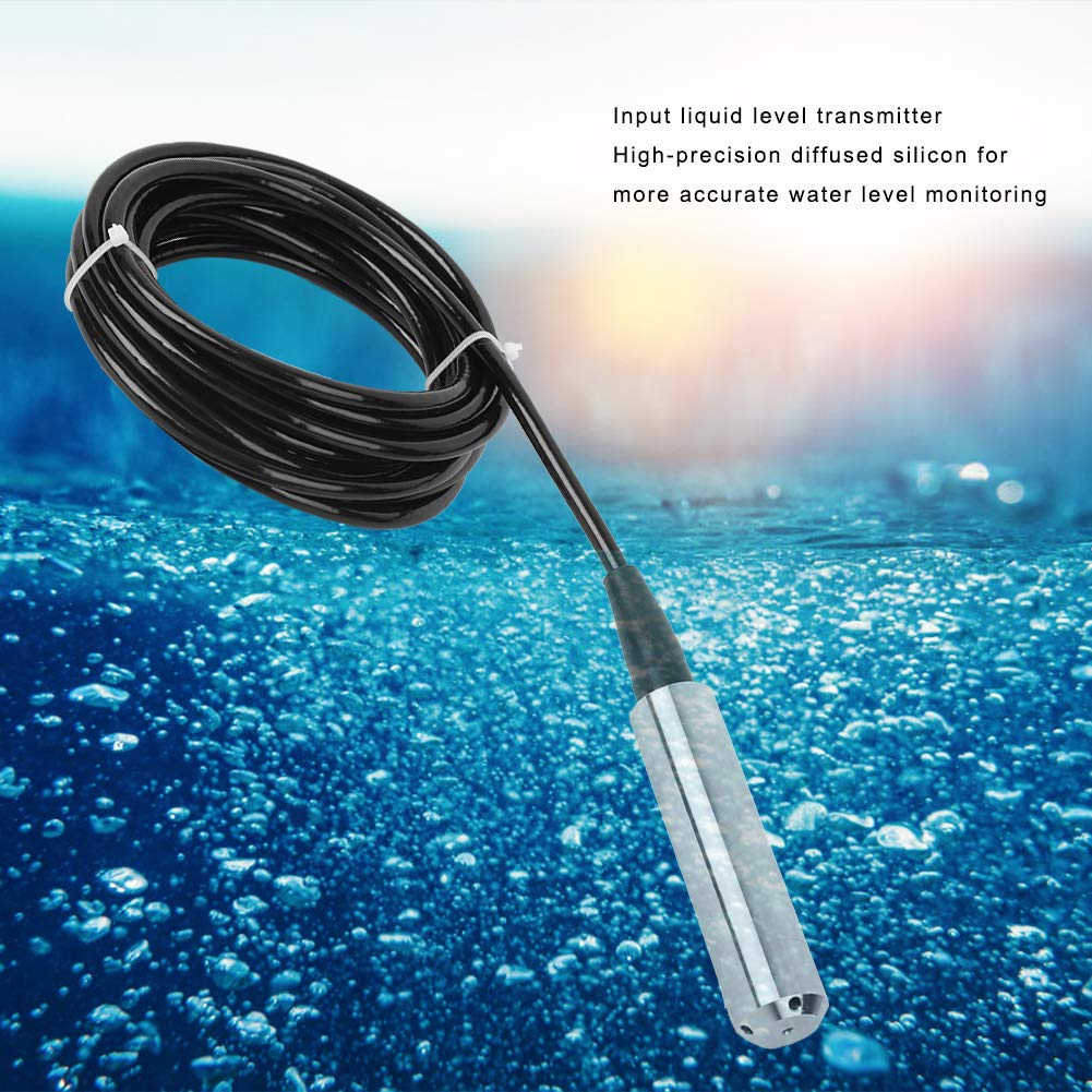 Drucksensor 4-20Ma,0-10 Volts Water Level Sensor,Submersible Level Sensor 4-20ma,Sensors TL‑136 Liquid Level Transmitter Water Level Sensor Detector 24VDC 4‑20mA Output(Range 0-1 Meter)