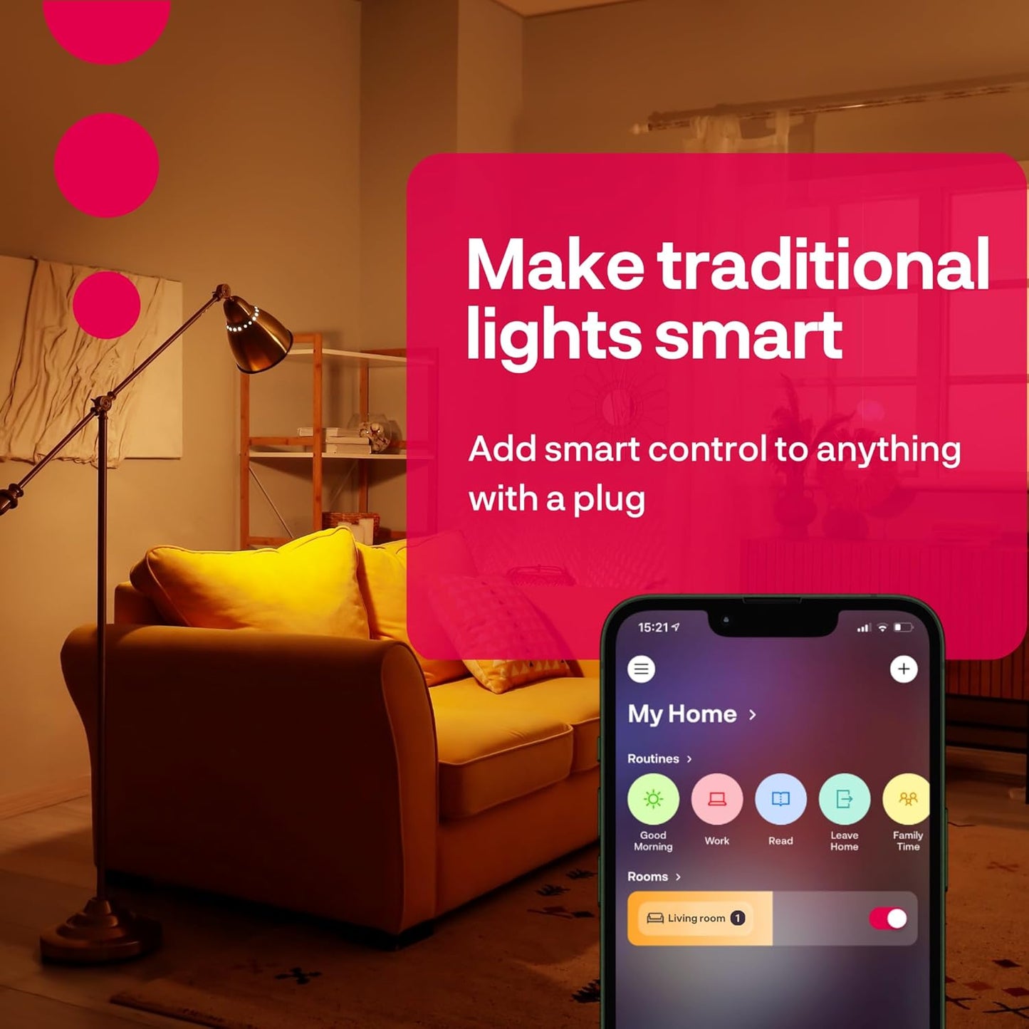 Innr Zigbee Smart Plug, Works with Philips Hue*, Alexa and SmartThings, Zigbee Repeater, Energy Monitoring, 2-Pack