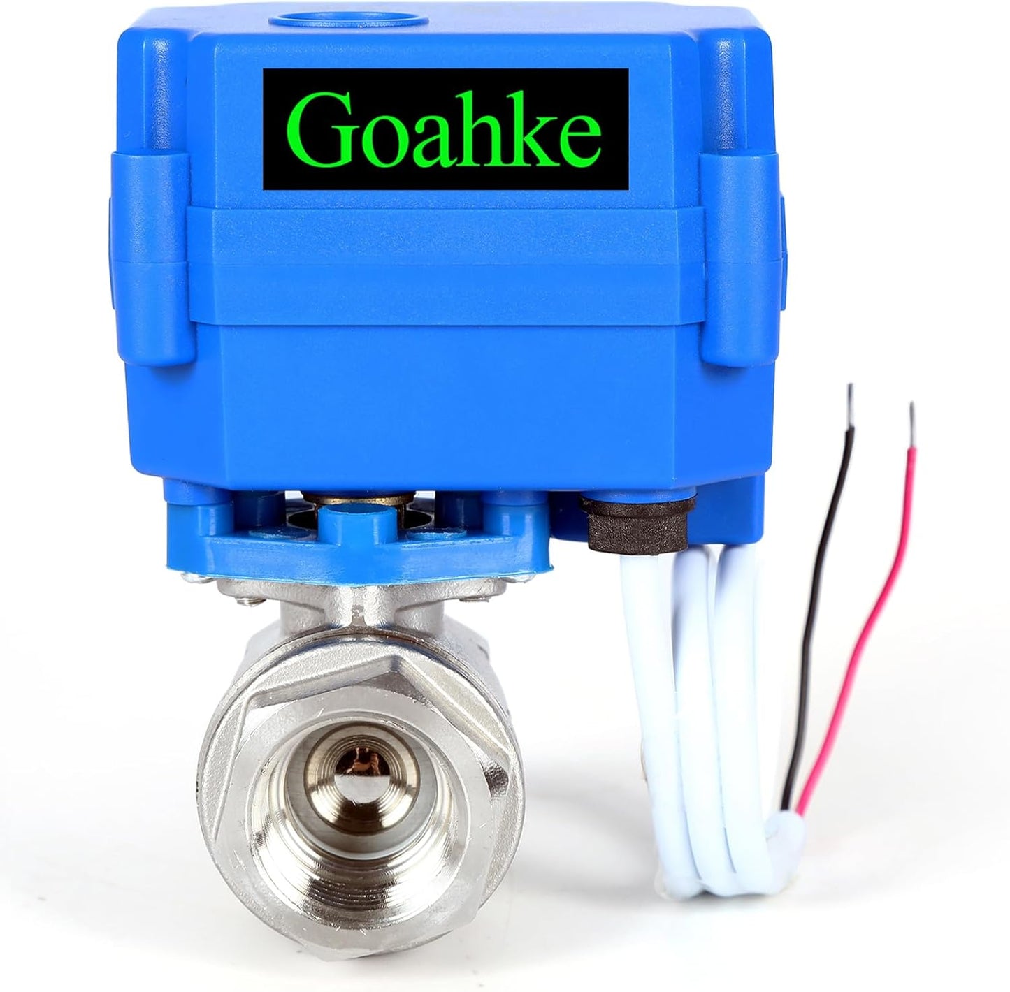 Motorized Ball Valve 1", Standard Port, Stainless Steel Ball Valve, 2 Wire Auto Return, 9-24V AC/DC, Electric Shut Off Ball Valves