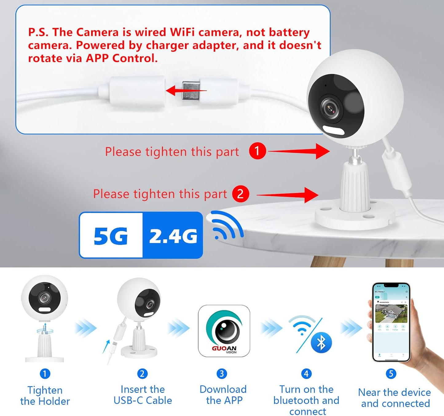 5G Cameras for Home Security,3MP Outdoor Indoor Security Camera for Baby/Elder/Dog/Pet/Nanny, WiFi Baby Monitor, 3 Alarm Modes, 3 Night Vision, IP66 Waterproof, 24/7 SD Recording/Cloud