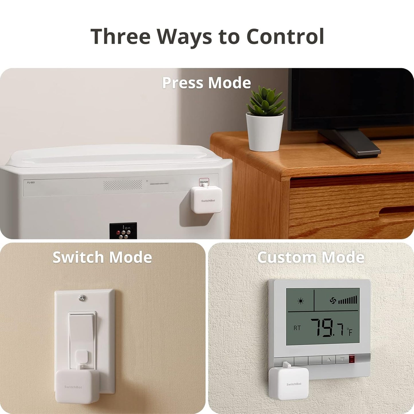 SwitchBot Smart Switch Pusher with Remote & SwitchBot Hub Mini Smart Remote
