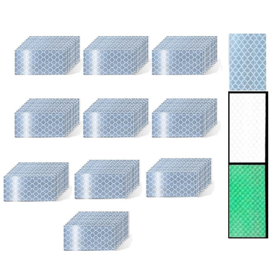 Glow in The Dark Reflective Stickers 1 inch X 2 inch for Car, High Visibility Warning Safety Reflective Strips (100 Pcs)