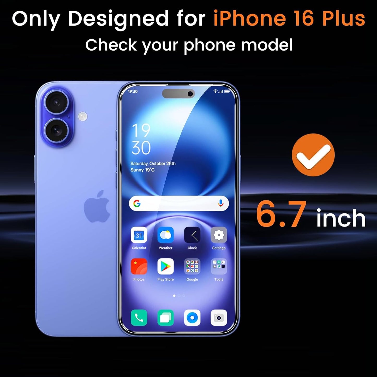 4+4 Pack Privacy Screen Protector for iPhone 16 Plus 6.7-Inch with 4 Pack Camera Lens Protector, Anti Spy Tempered Glass Film 9H Hardness Case Friendly