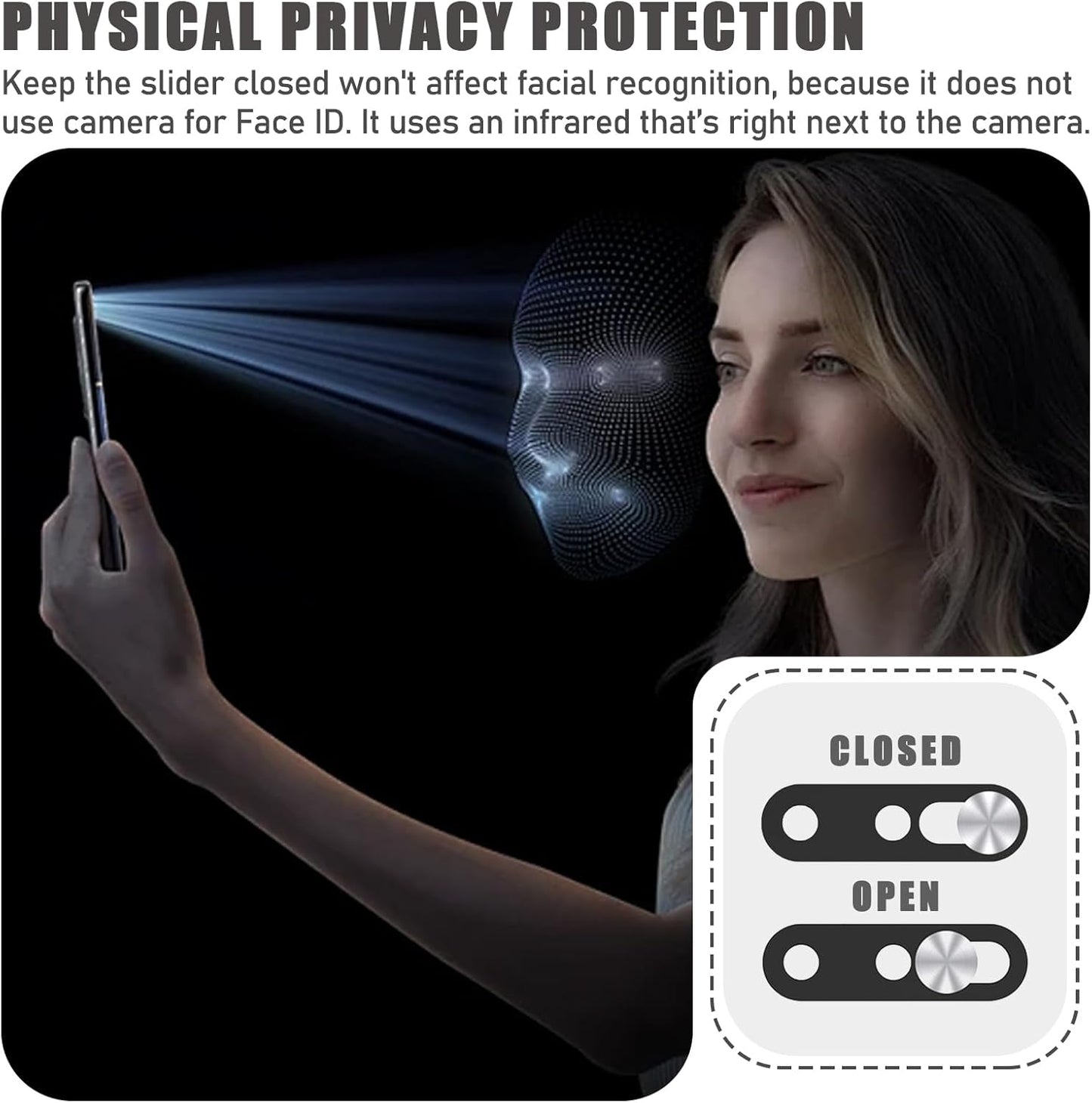 Front Camera Cover Compatible for iPhone 17 Pro /17 Pro Max with Rear Lens Cover,Protect Privacy and Security But Not Affect Facial Recognition(2Pack)-2025 Updated Version-Silver