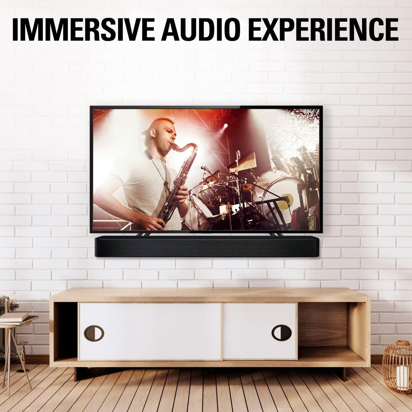 Mounting Dream Soundbar Mount Fits Most Sound Bars Up to 15 lbs, Mounting Soundbar Above or Under TV, Sound Bar Mounting Brackets for TV, Sound Bar Mount with Detachable Extension Plates MD5422