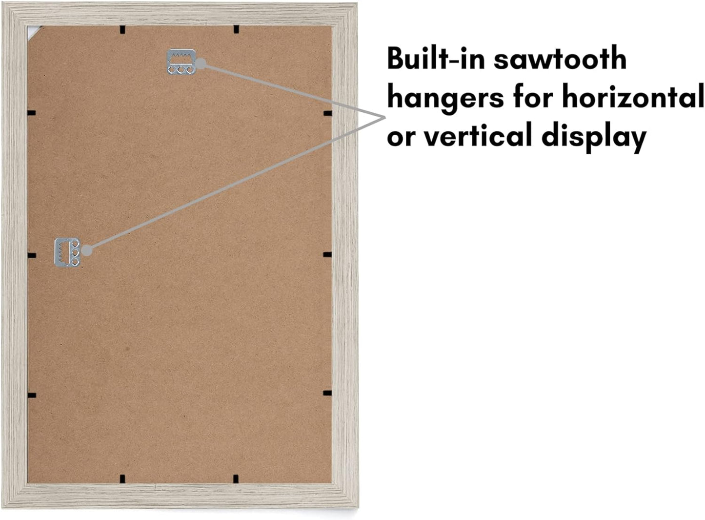 Americanflat 11x17 Picture Frame with Shatter-Resistant Glass - Signature Collection - Gallery-Style Frames Made of Engineered Wood - Photo Frame for Wall Display - Driftwood