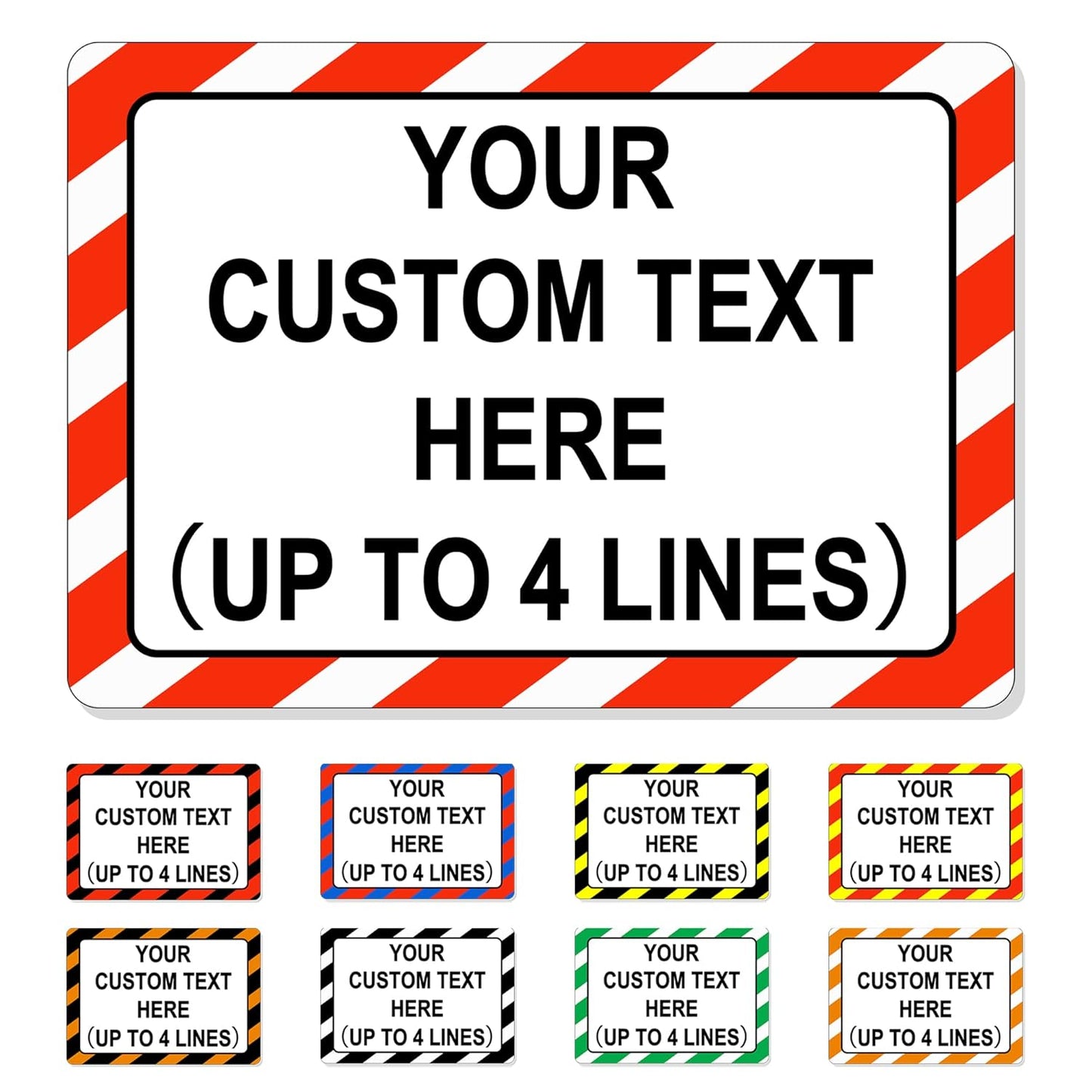 Custom Sign Outdoor Metal, Personalized Metal Sign for Parking, Gate, Delivery, Garage, Weatherproof Customized Signs for Outside, Make Your Own Signs Custom(12x8 Inches, Border)